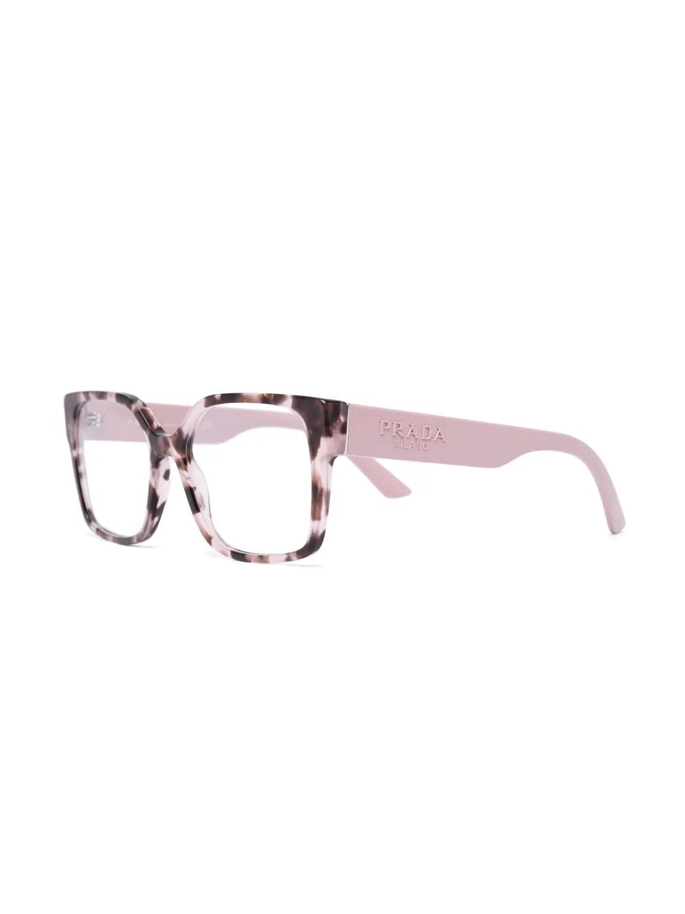 tortoiseshell-effect square-frame glasses - 2