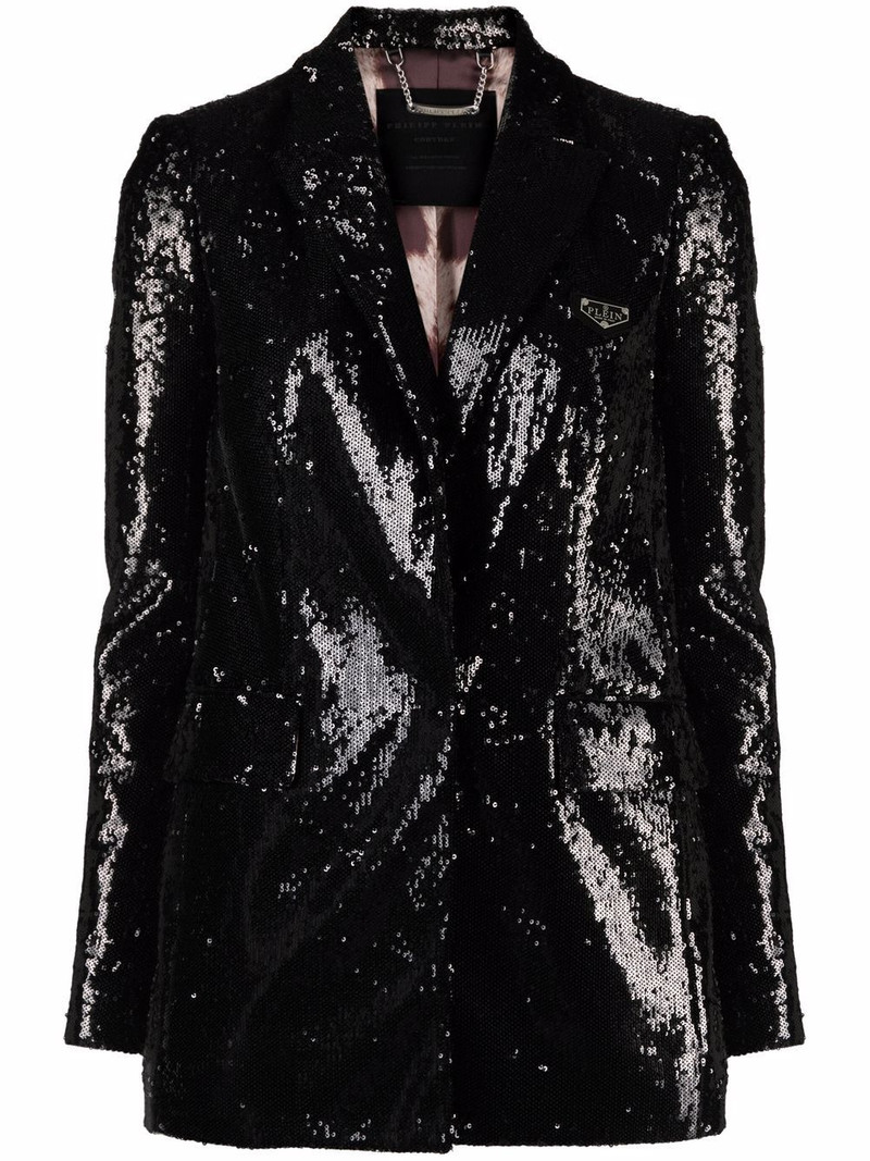 sequin에 의하여 embellished blazer 1