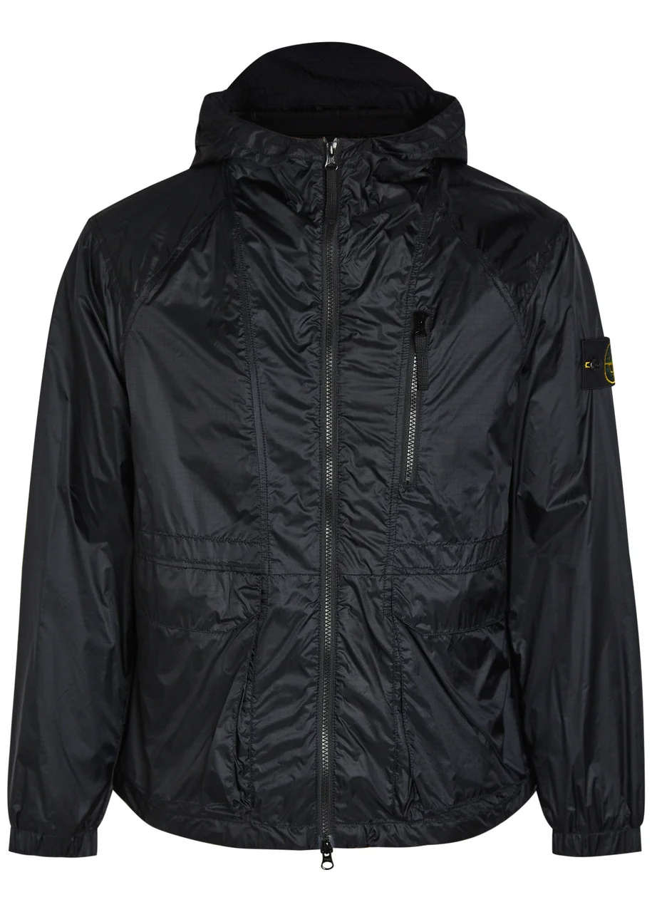 Stone Island Hooded Ripstop Shell Jacket - 1