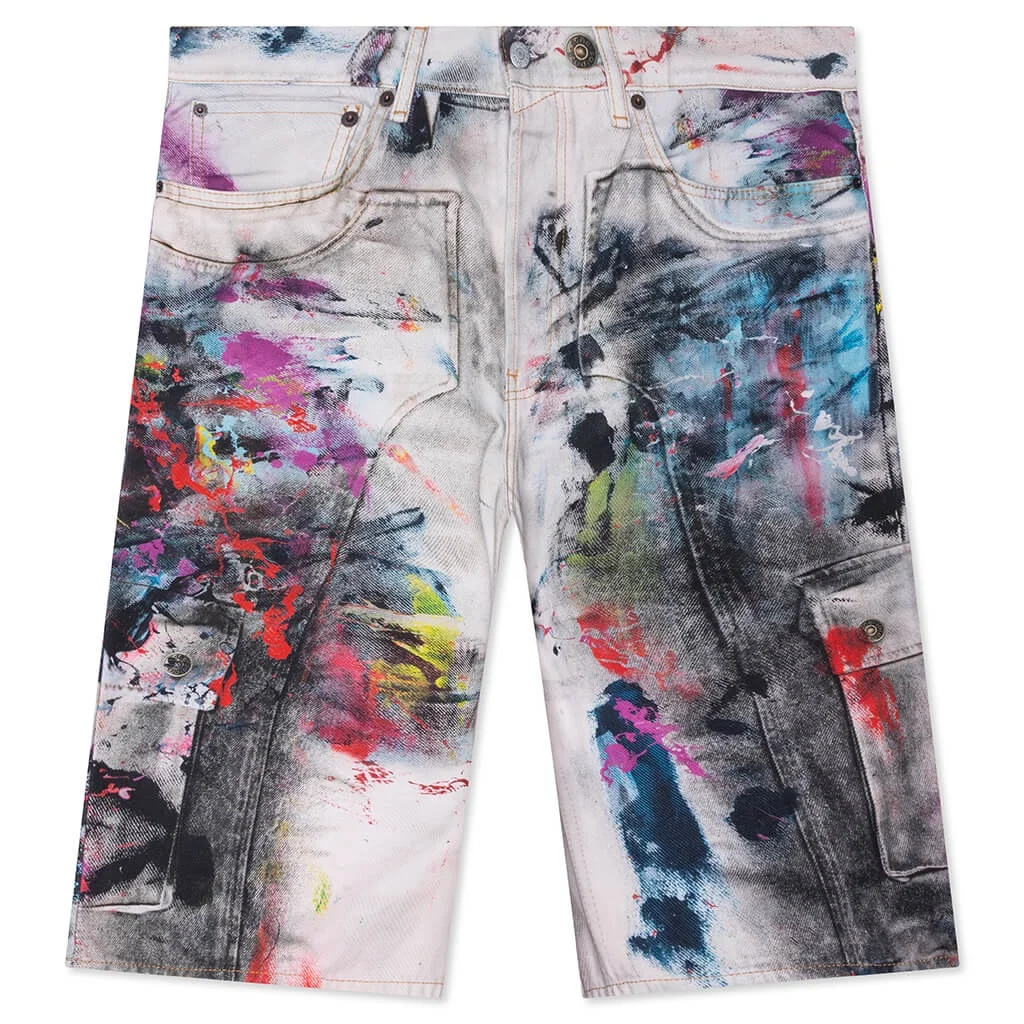 Grafitti Shorts Aol White And Multi - 1