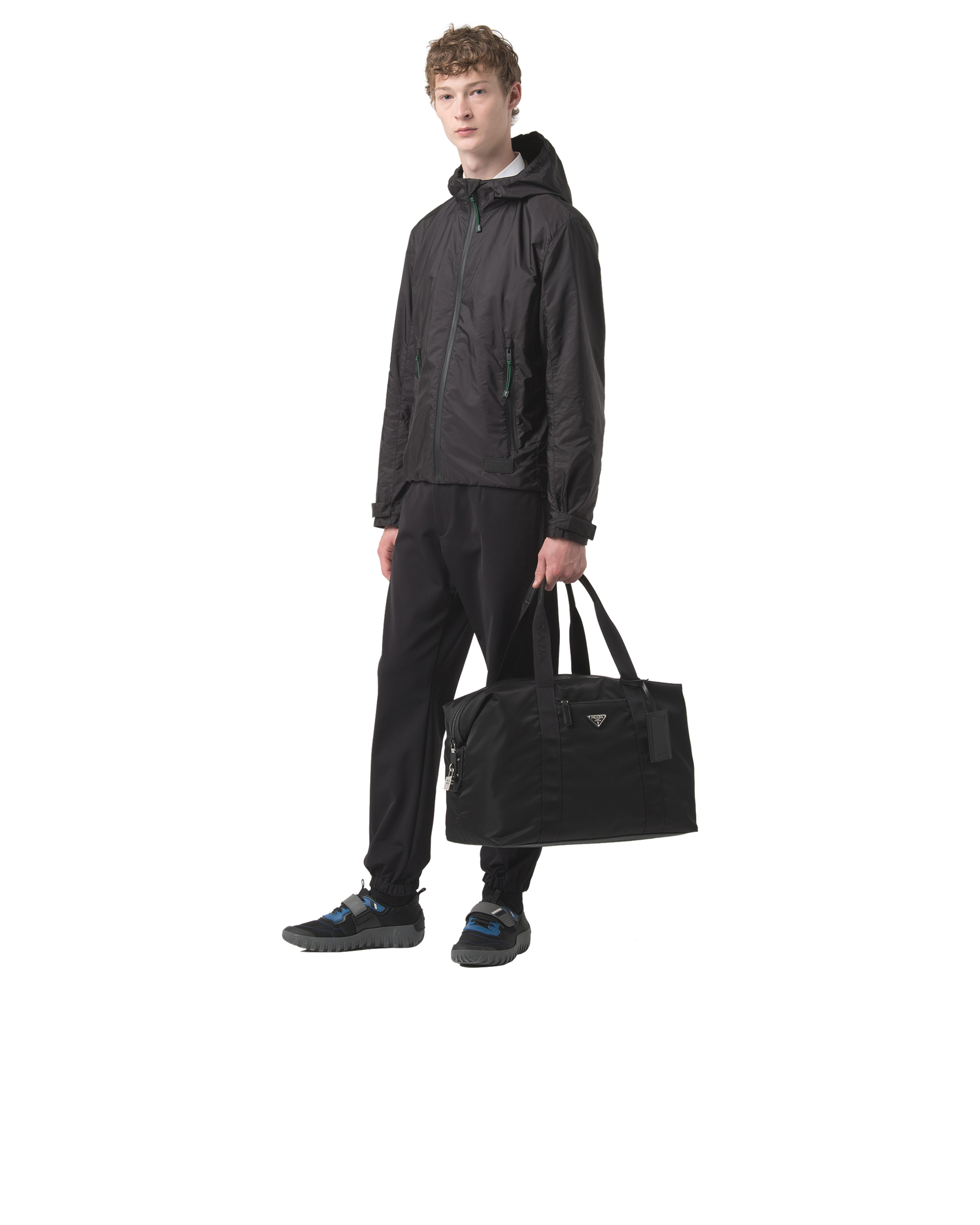 Re-Nylon and Saffiano leather duffle bag - 8
