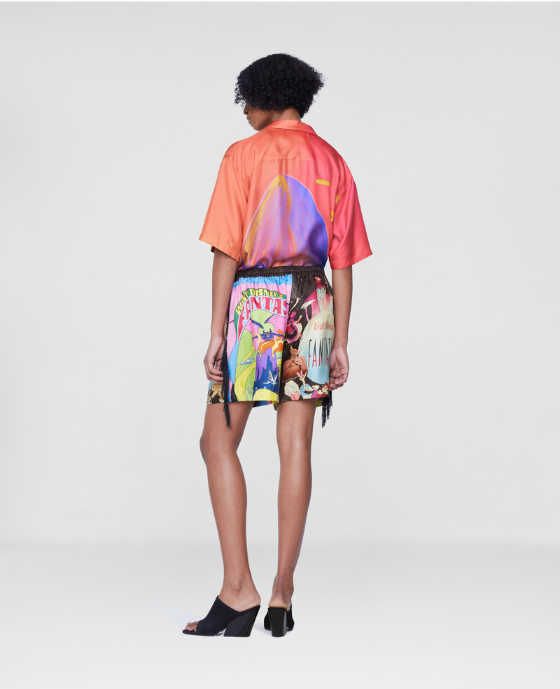 Fantasia Landscape Print Silk Shirt 3