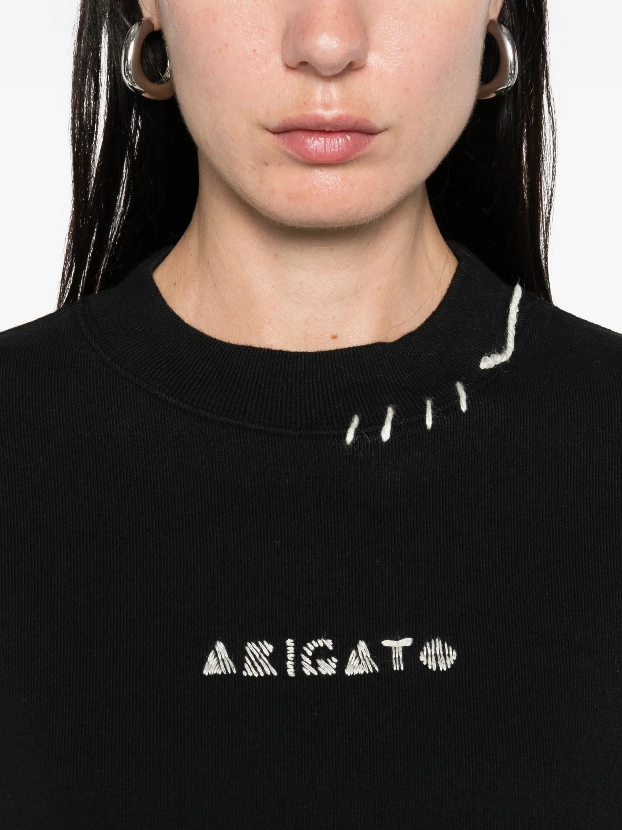 Axel Arigato Loops Embroidered-detail Crew-neck Sweatshirt - 5