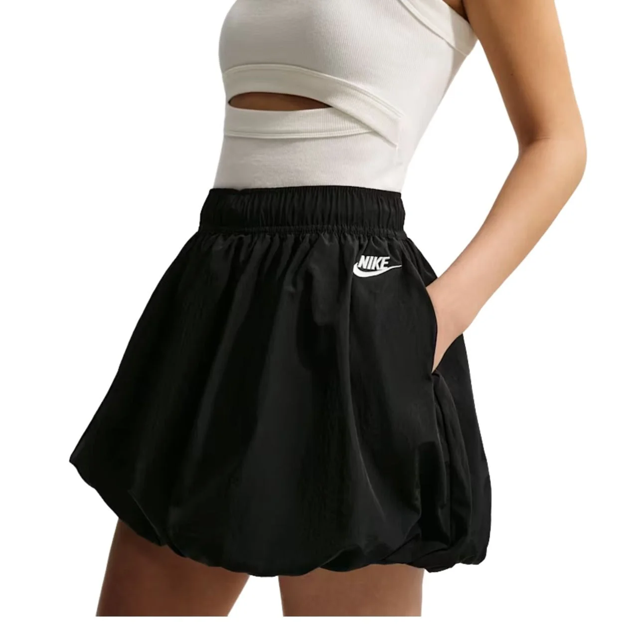 (WMNS) Nike Sportswear Loose Bubble Skirt 'Black' IQ0062-010 - 1
