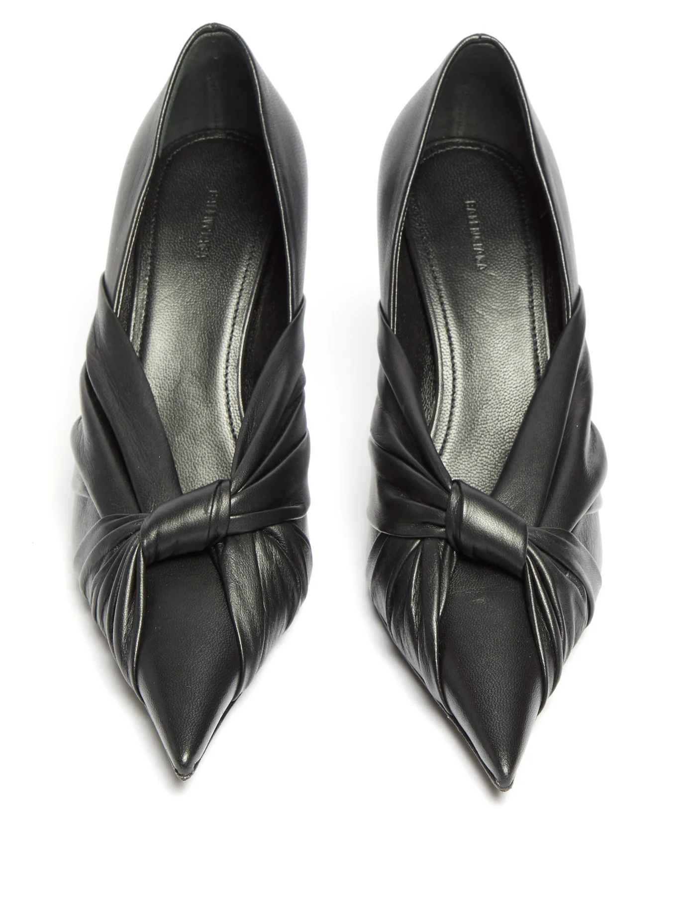 Drapy pointed wrapped-leather pumps - 4