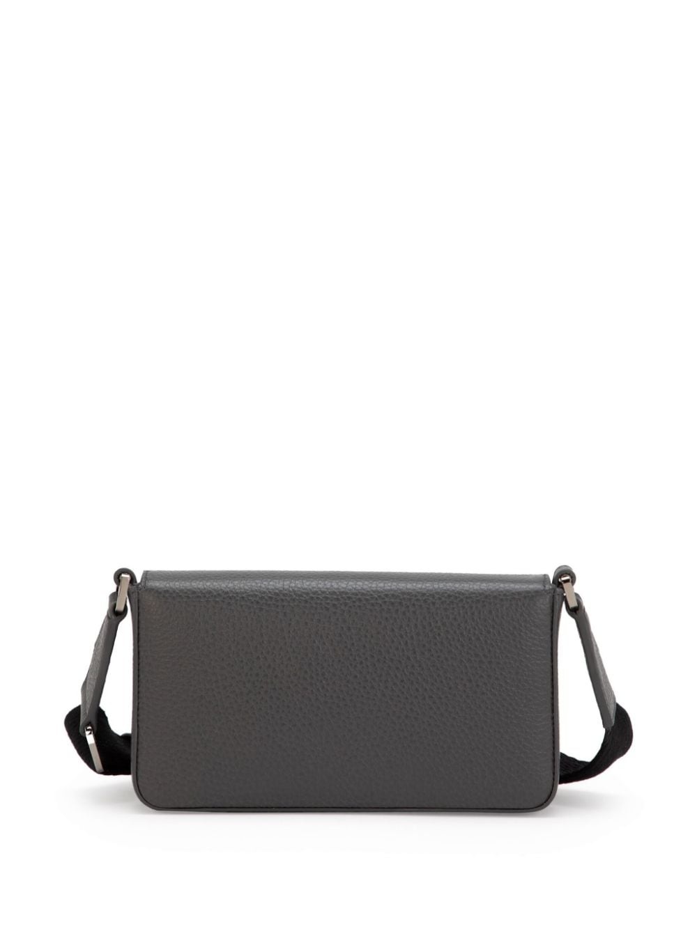logo-embossed leather shoulder bag - 3