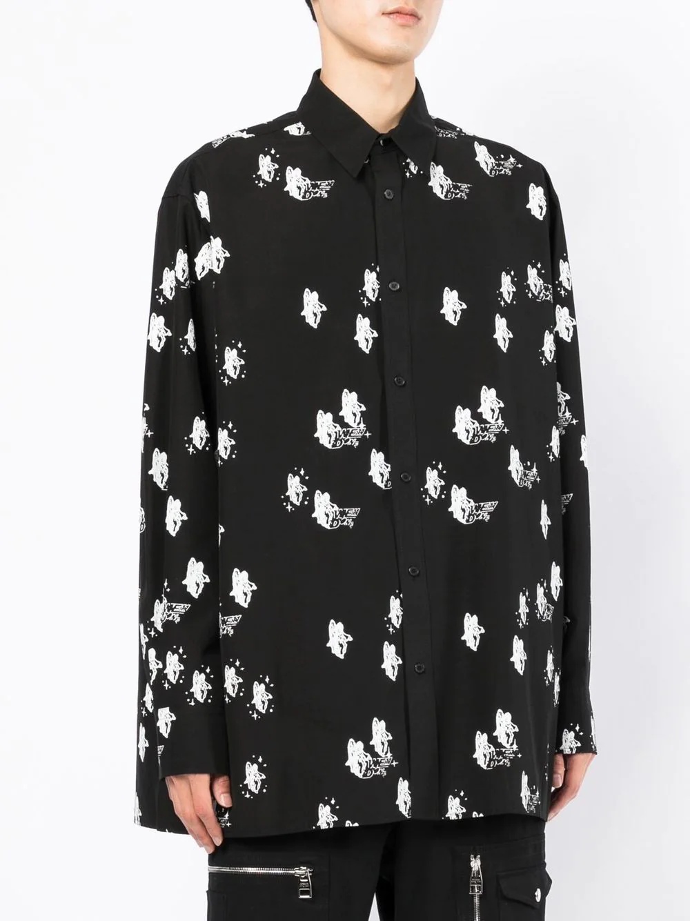 graphic-print long-sleeve shirt - 3