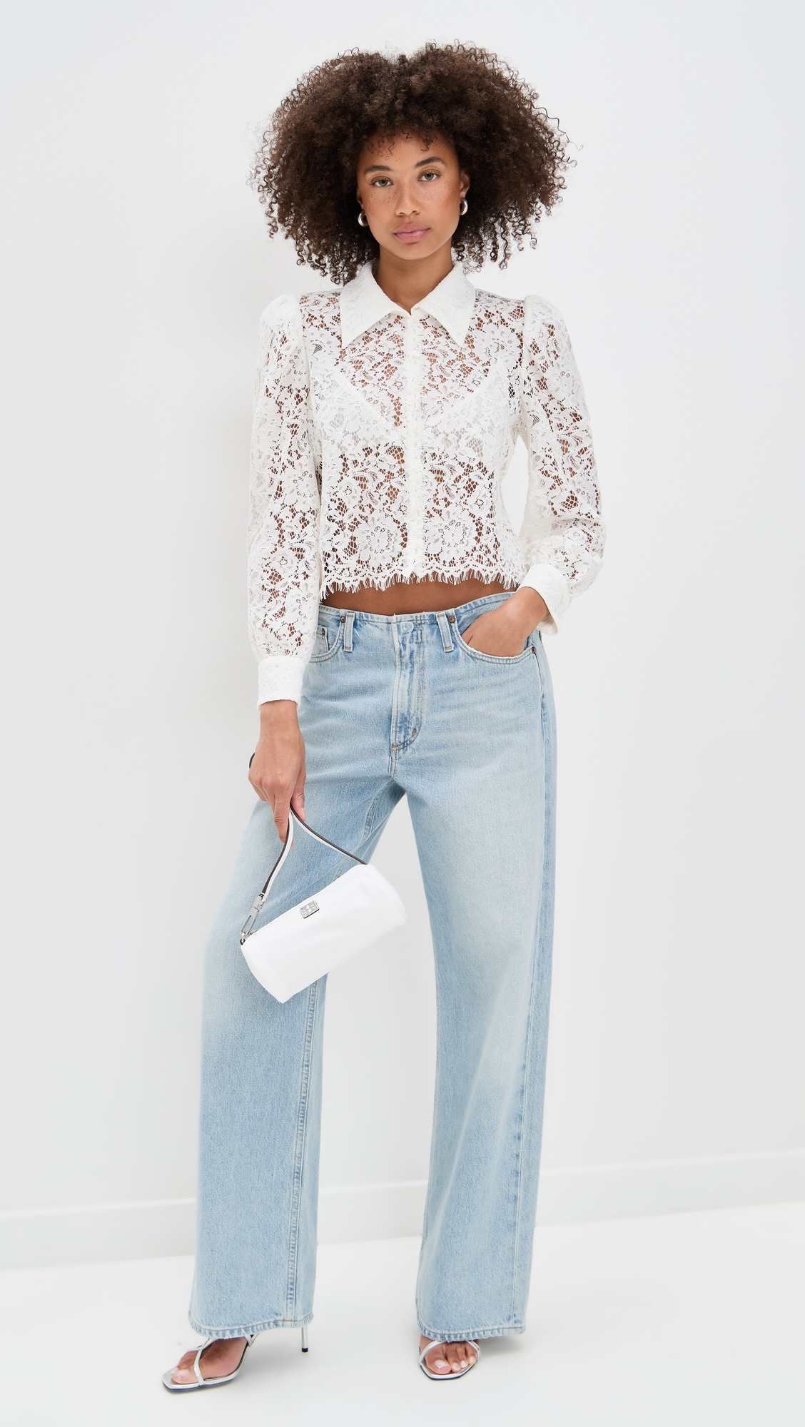 Anita Lace Button Up Blouse - 4
