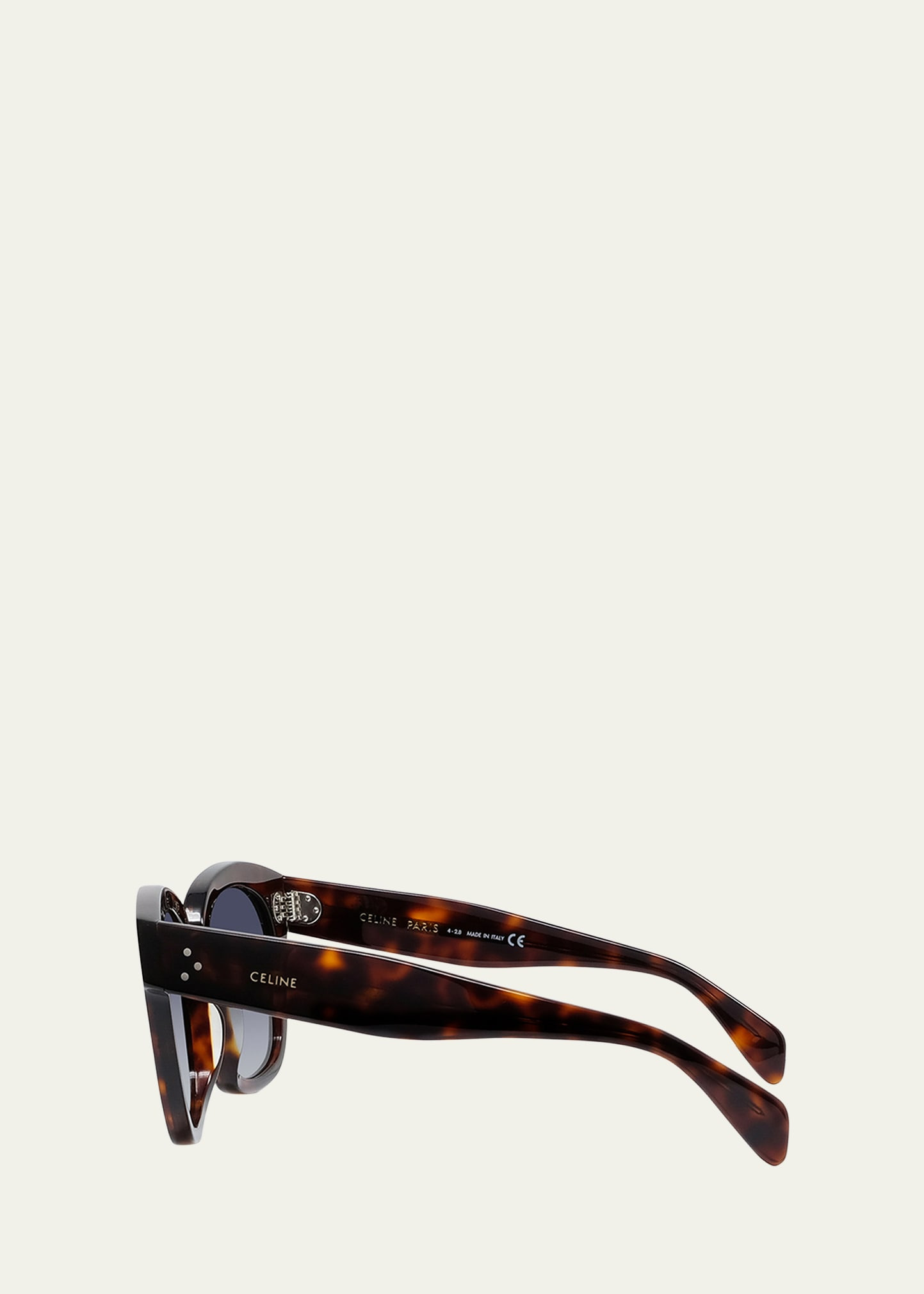 Square Polarized Acetate Sunglasses, Blue Pattern - 3