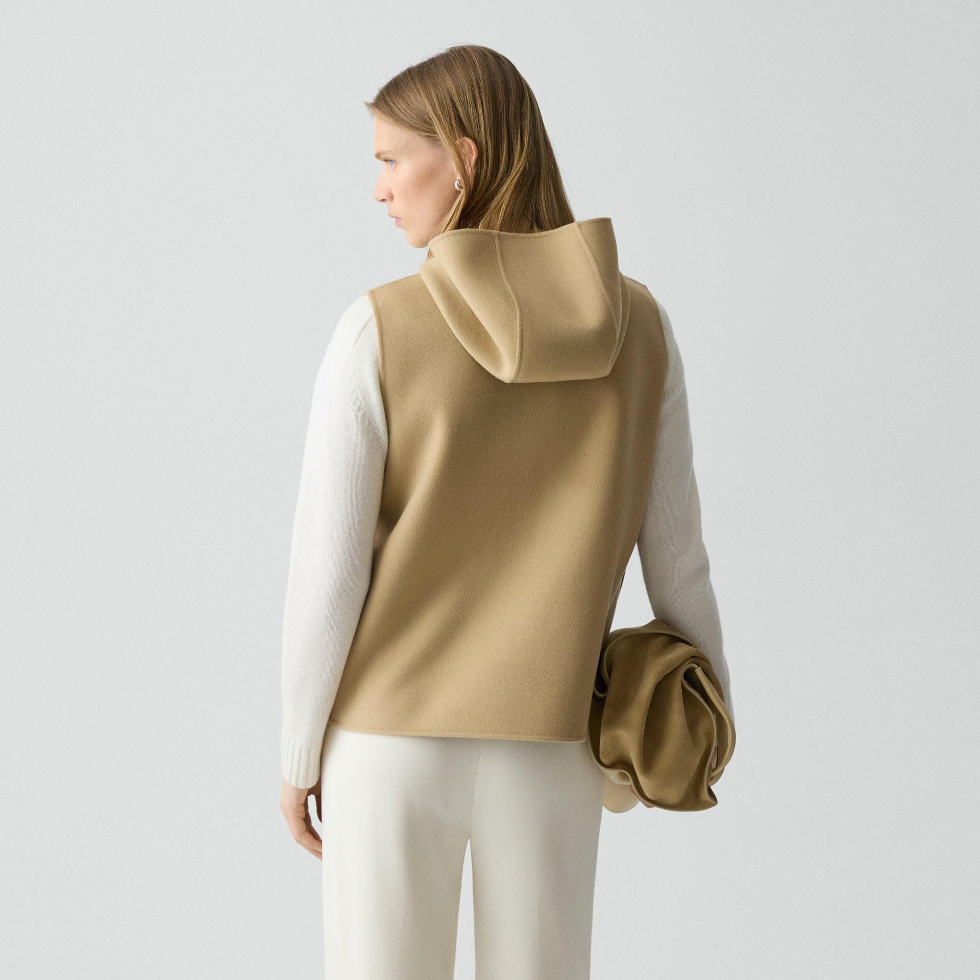 Hooded Vest in Double-Face Wool-Cashmere - 4