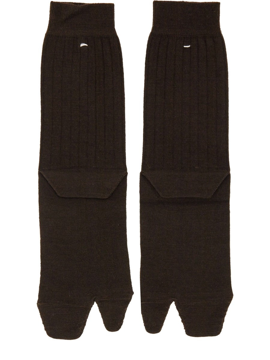 WOOL-BLEND KNIT TABI SOCKS - 2