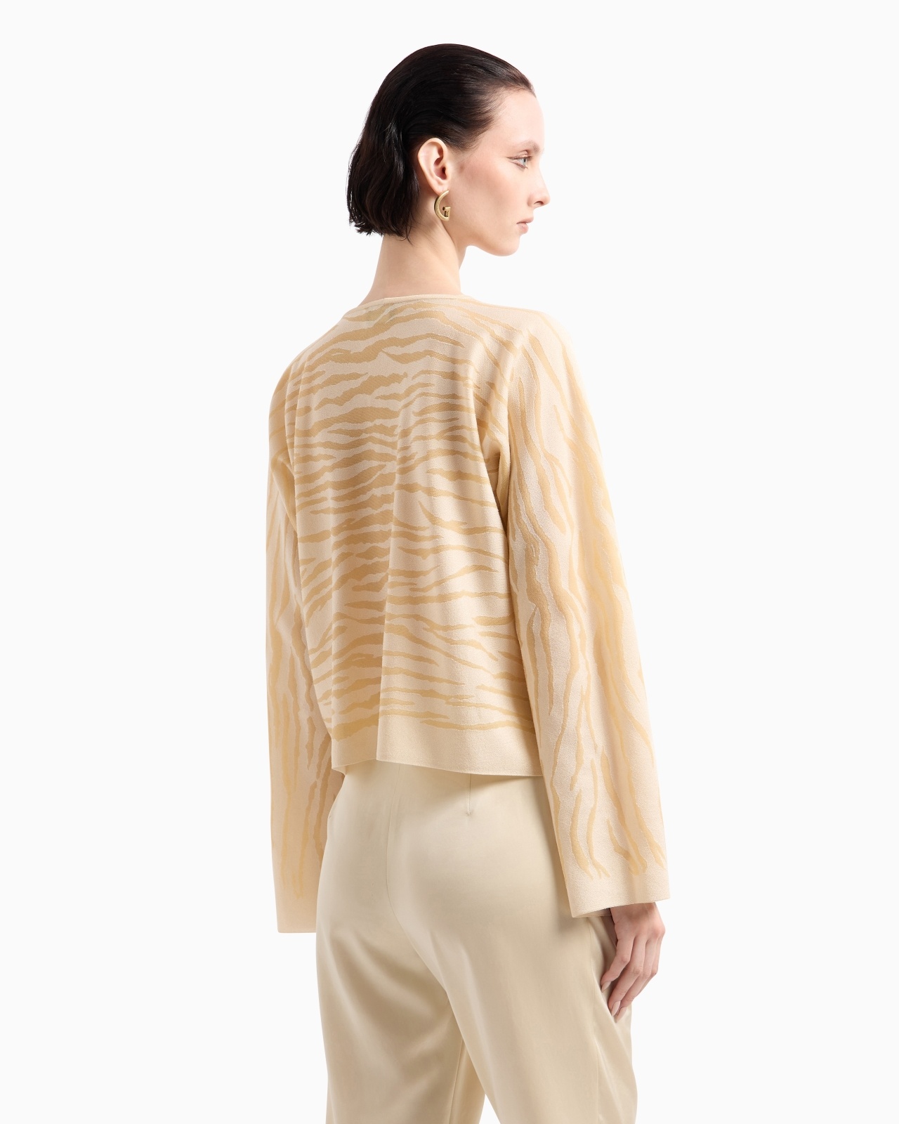 VISCOSE JACQUARD BLEND CREW-NECK JUMPER - 3