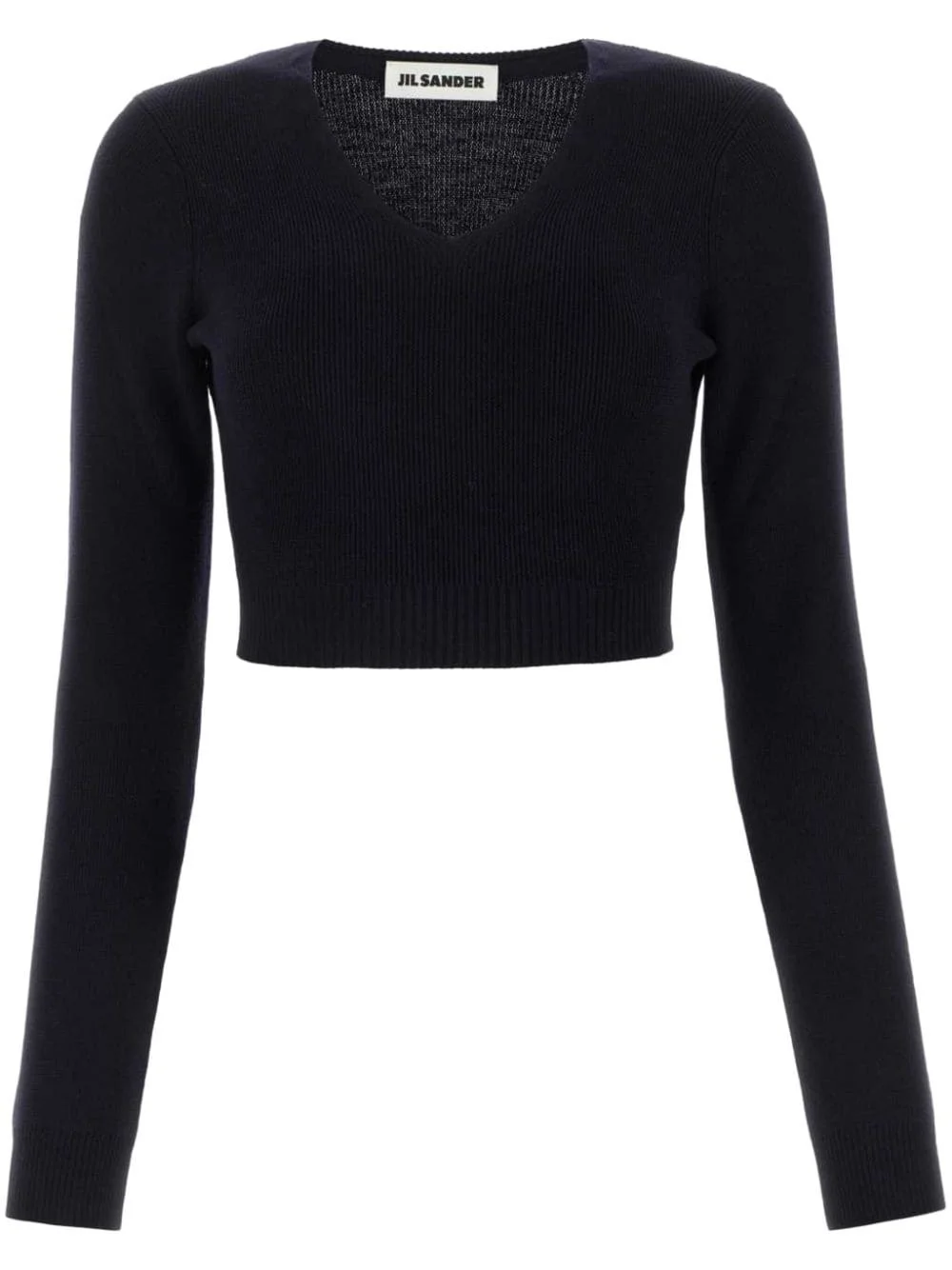 cropped wool sweater - 1