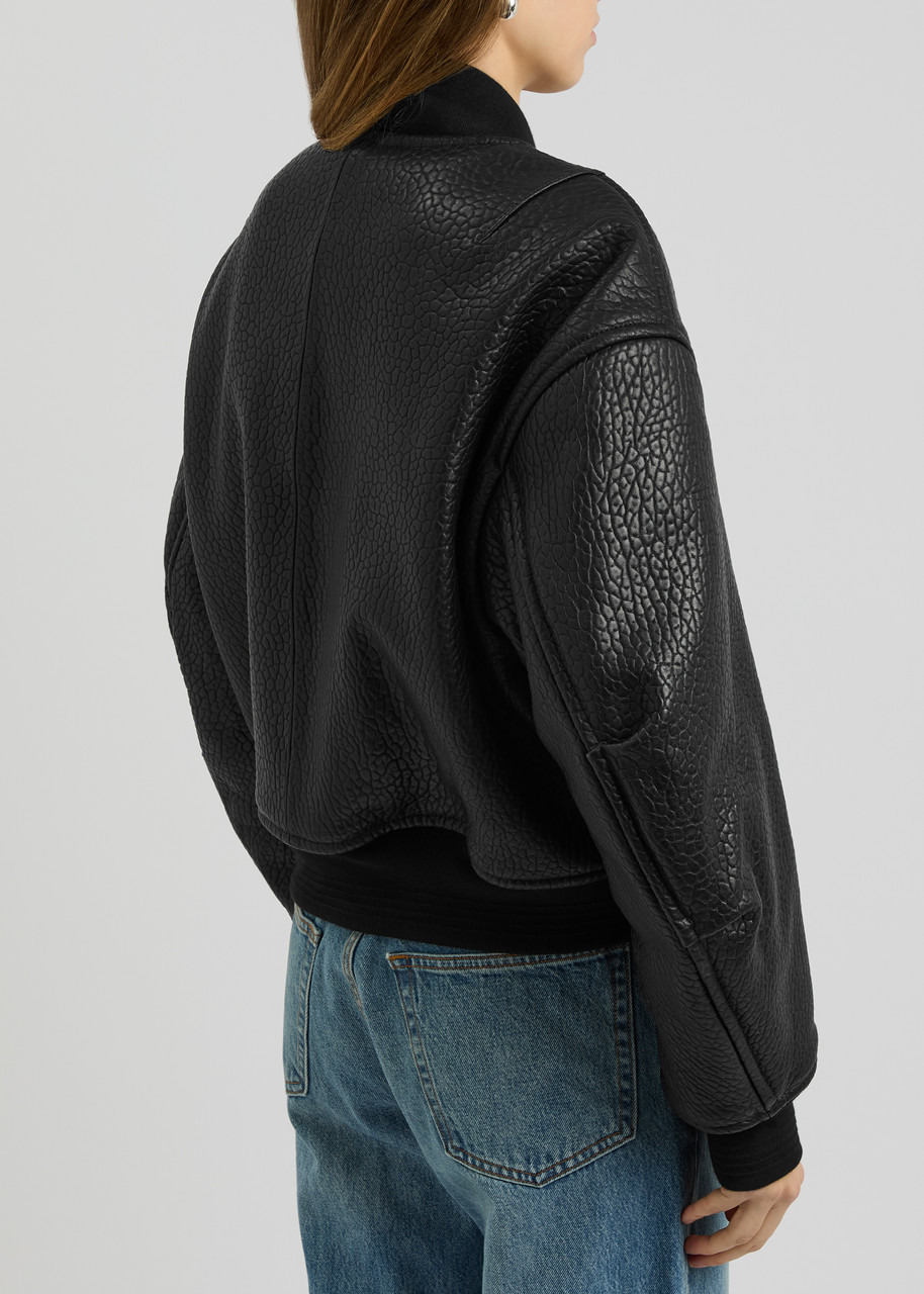 Alexander Wang Padded Pebbled Leather Bomber Jacket - 3