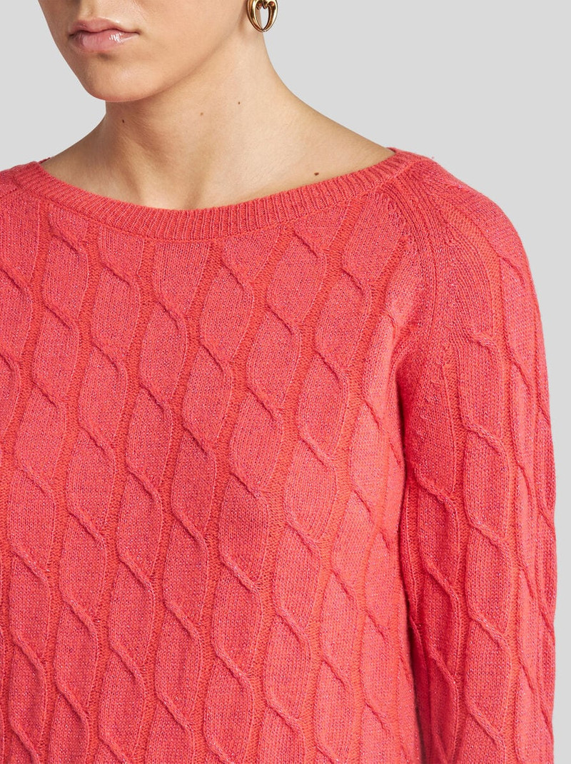Etro METALLIC CABLE-KNIT SWEATER outlook