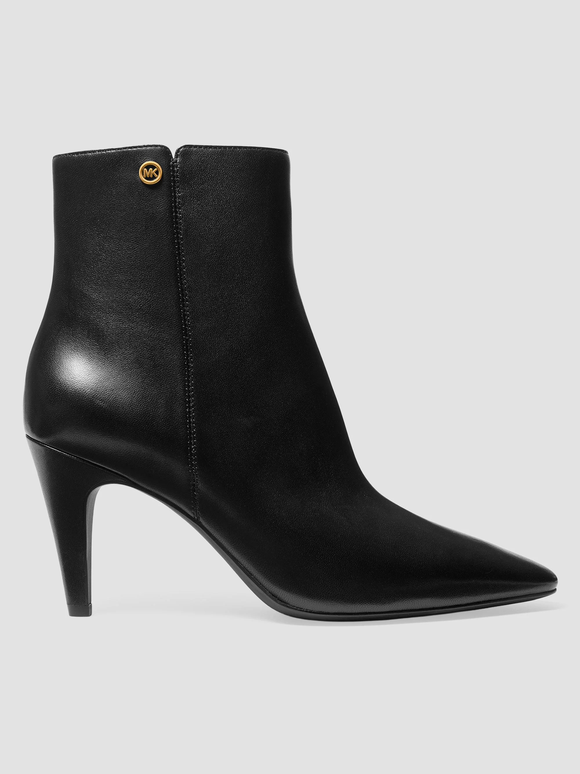 Women's Daniela 76MM Leather Booties - Black - 1