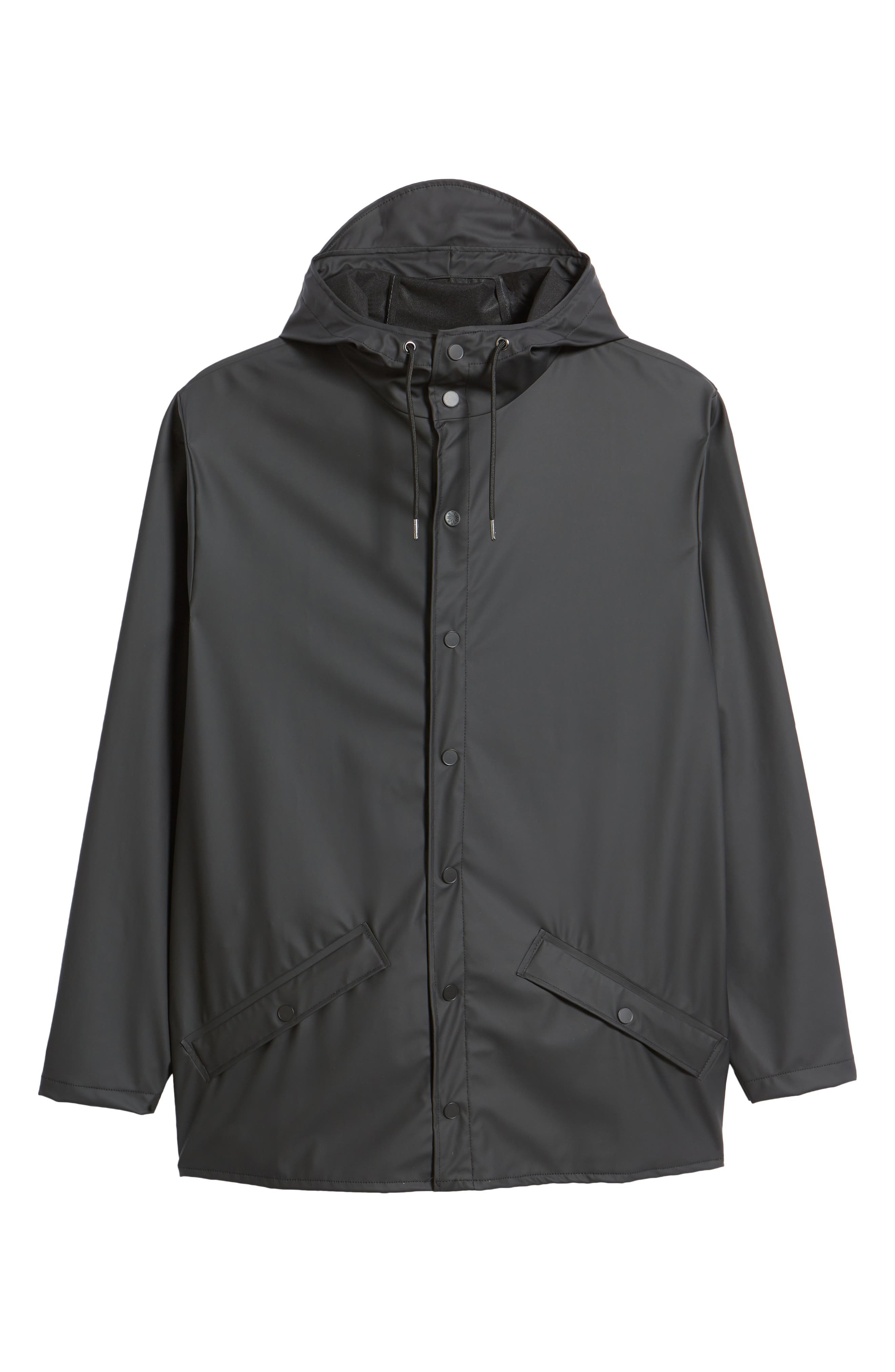 Rains Waterproof Longline Jacket in Black at Nordstrom - 6