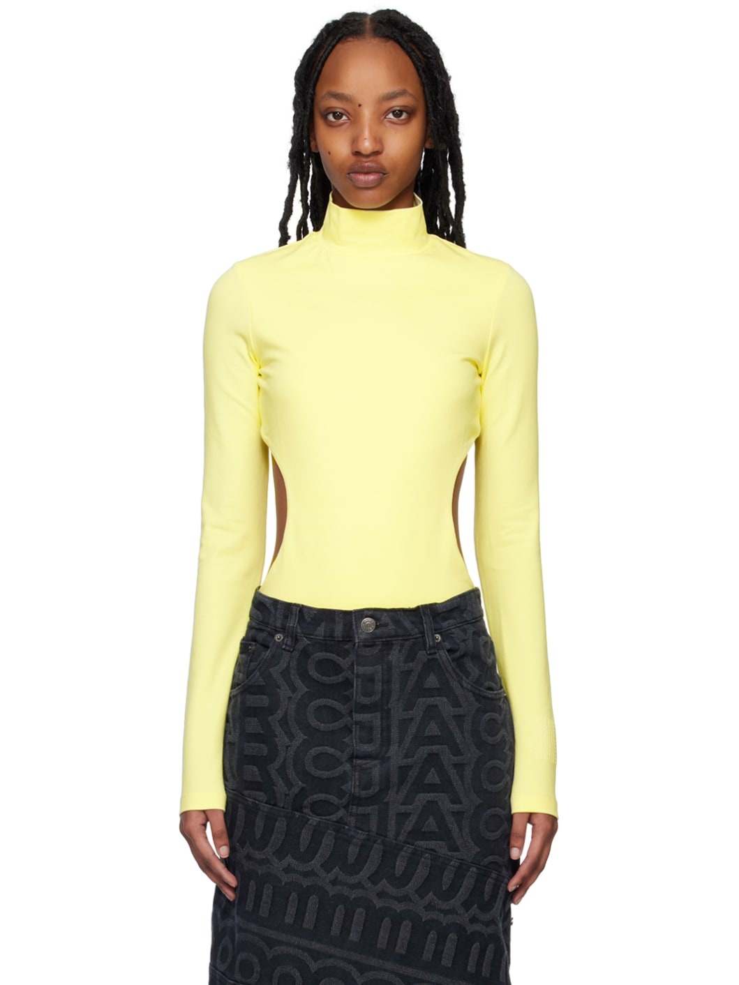 Yellow 'The Cutout' Bodysuit - 1