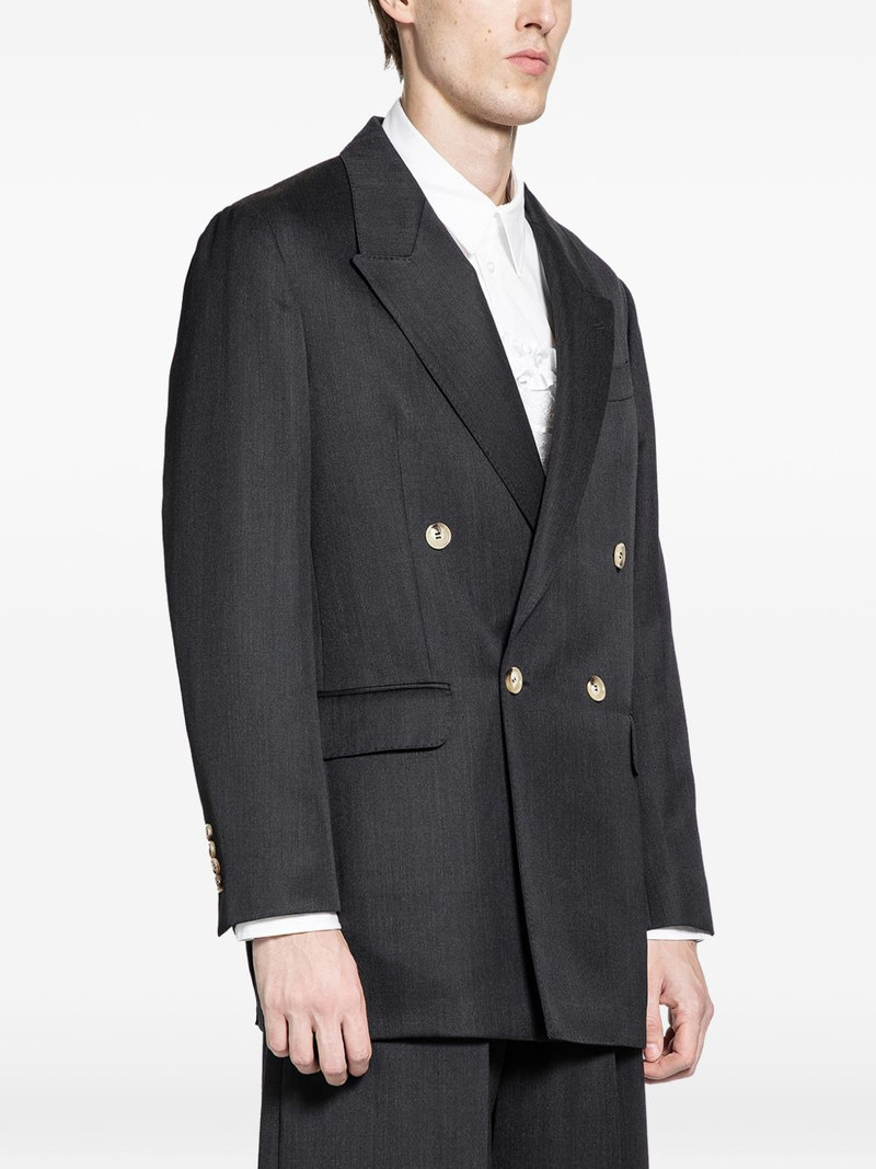 Simone Rocha daisy-embroidered double-breasted blazer outlook