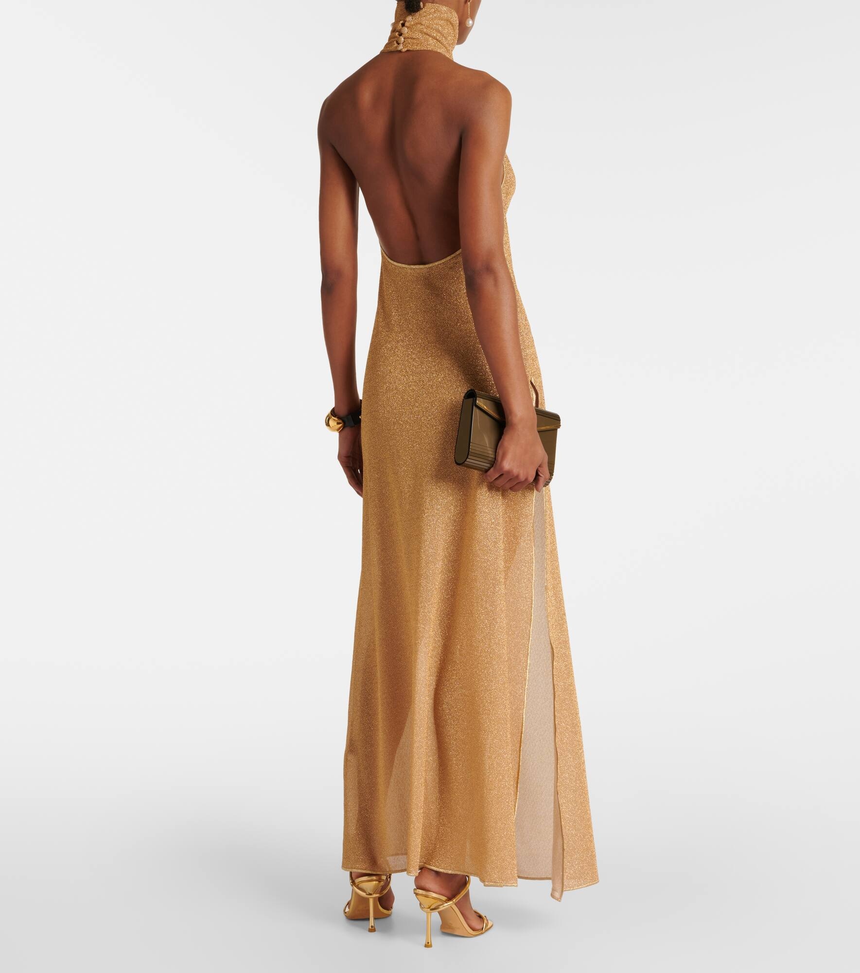 Lumière metallic maxi dress - 3
