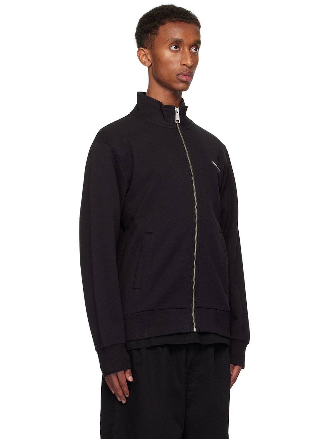 Black Script Embroidery Sweatshirt - 2