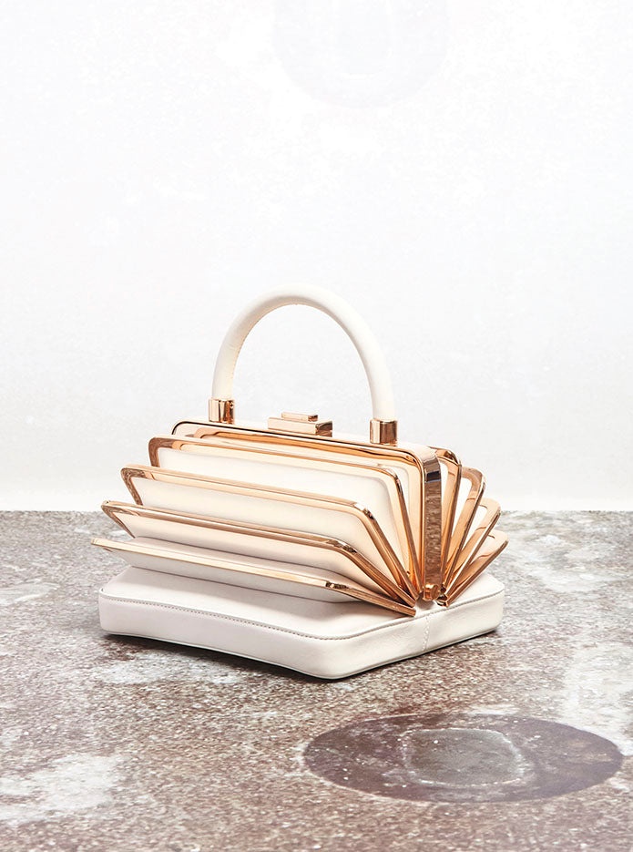 Diana Midas Bag in Ivory Nappa Leather - 4