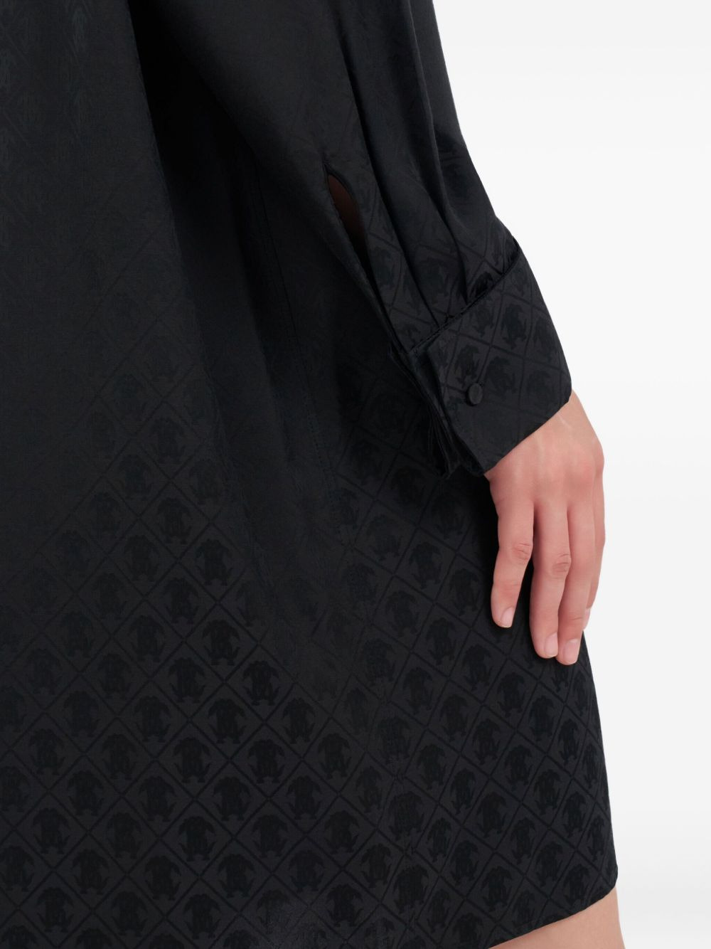 long-sleeve shirt dress - 5