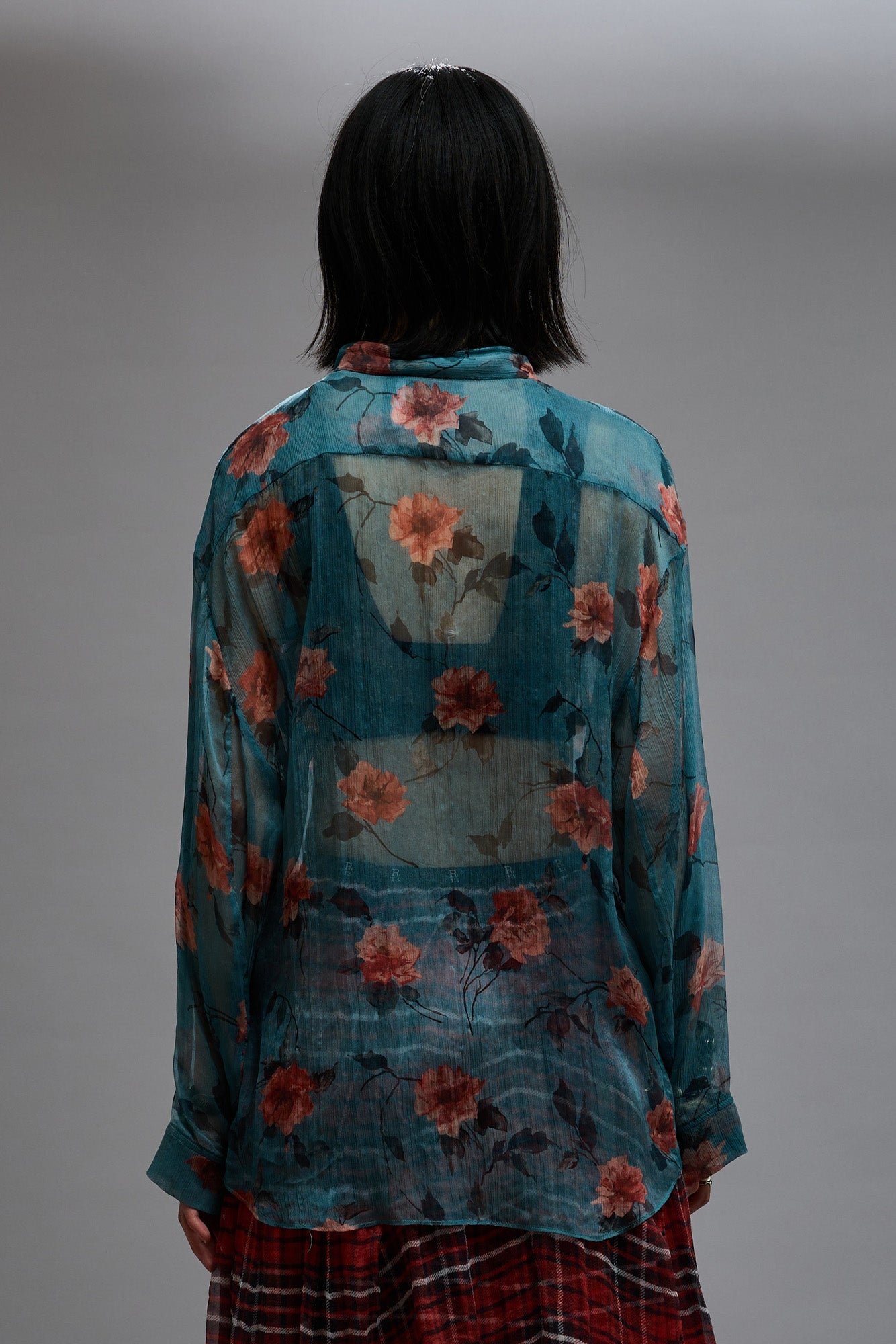 BELLOW POCKET RELAXED SHIRT - BLUE FLORAL - 7