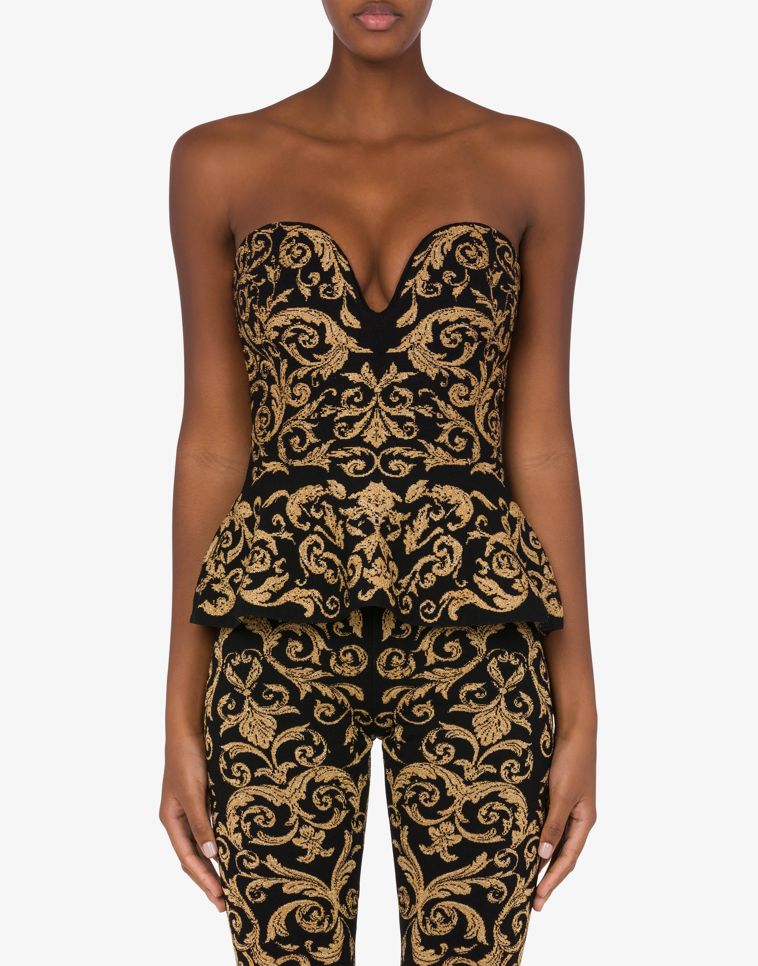 BAROQUE JACQUARD CORSET TOP - 2