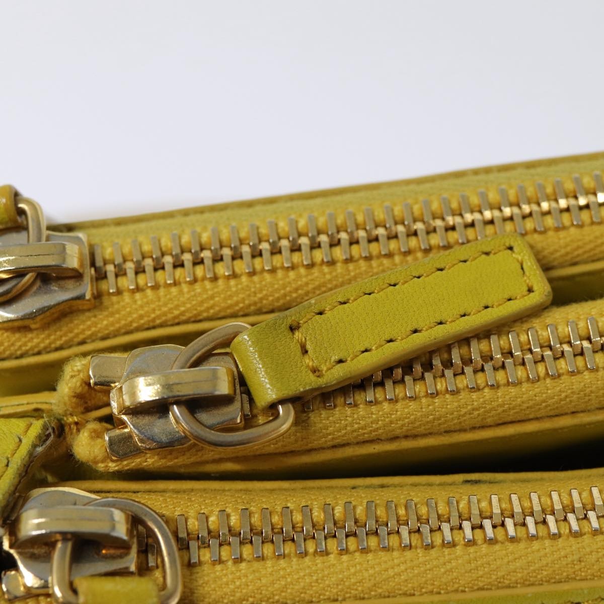CELINE Trio Large Shoulder Bag Leather Yellow Gold - 10
