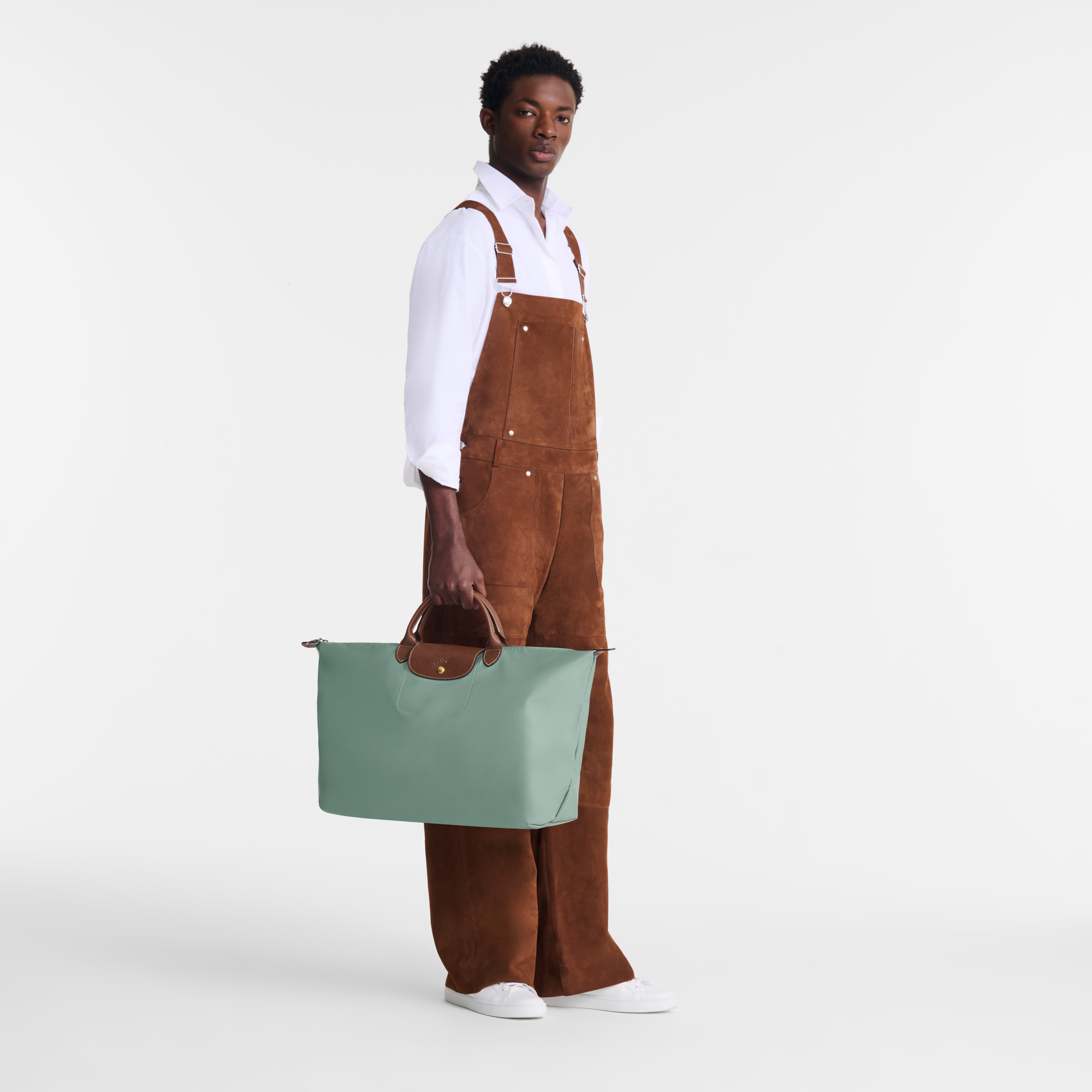 Le Pliage Original L Travel bag Celadon - Recycled canvas - 2