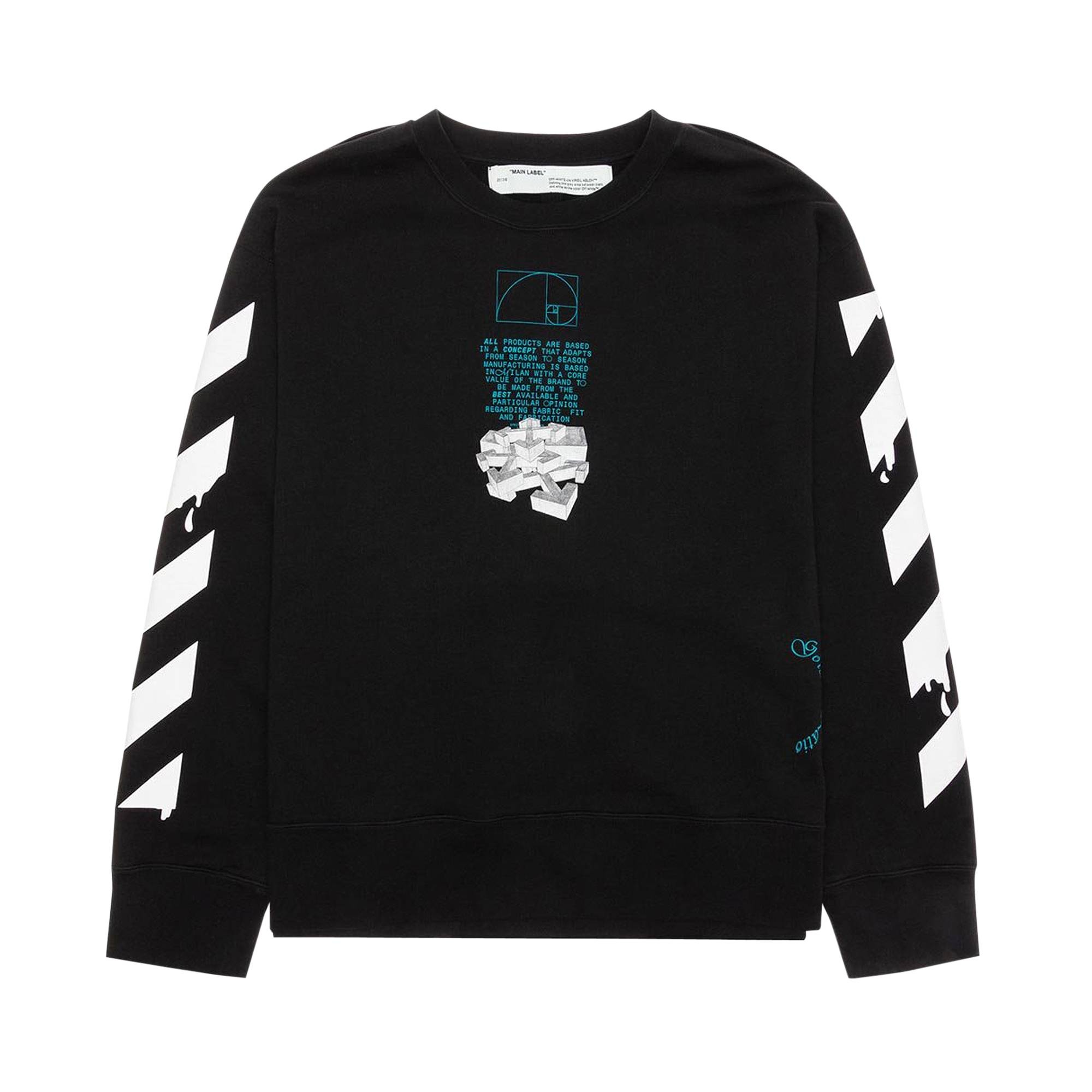Off-White Dripping Arrows Incompiuto Crewneck 'Black/White' - 1