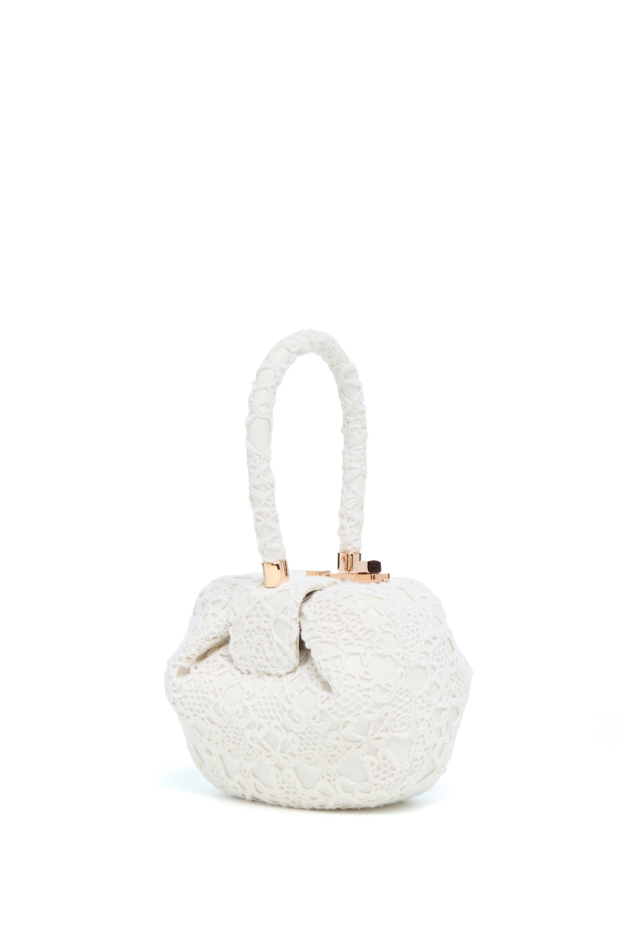 Demi Bag in Ivory Cashmere Lace - 5