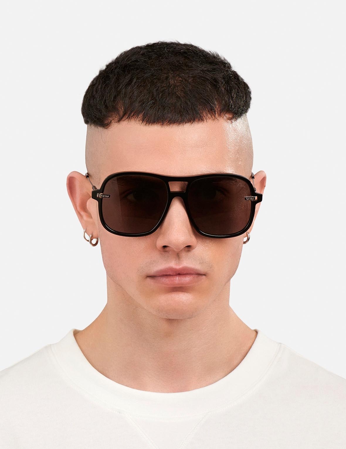 DOUBLE BRIDGE OVERSIZED SUNGLASSES - 1