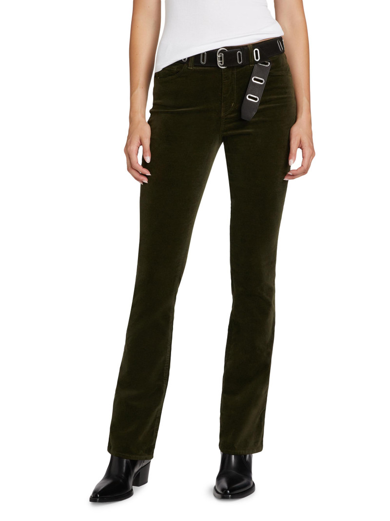 Women's Stevie High-Rise Velvet Straight-Leg Jeans - Pine 3