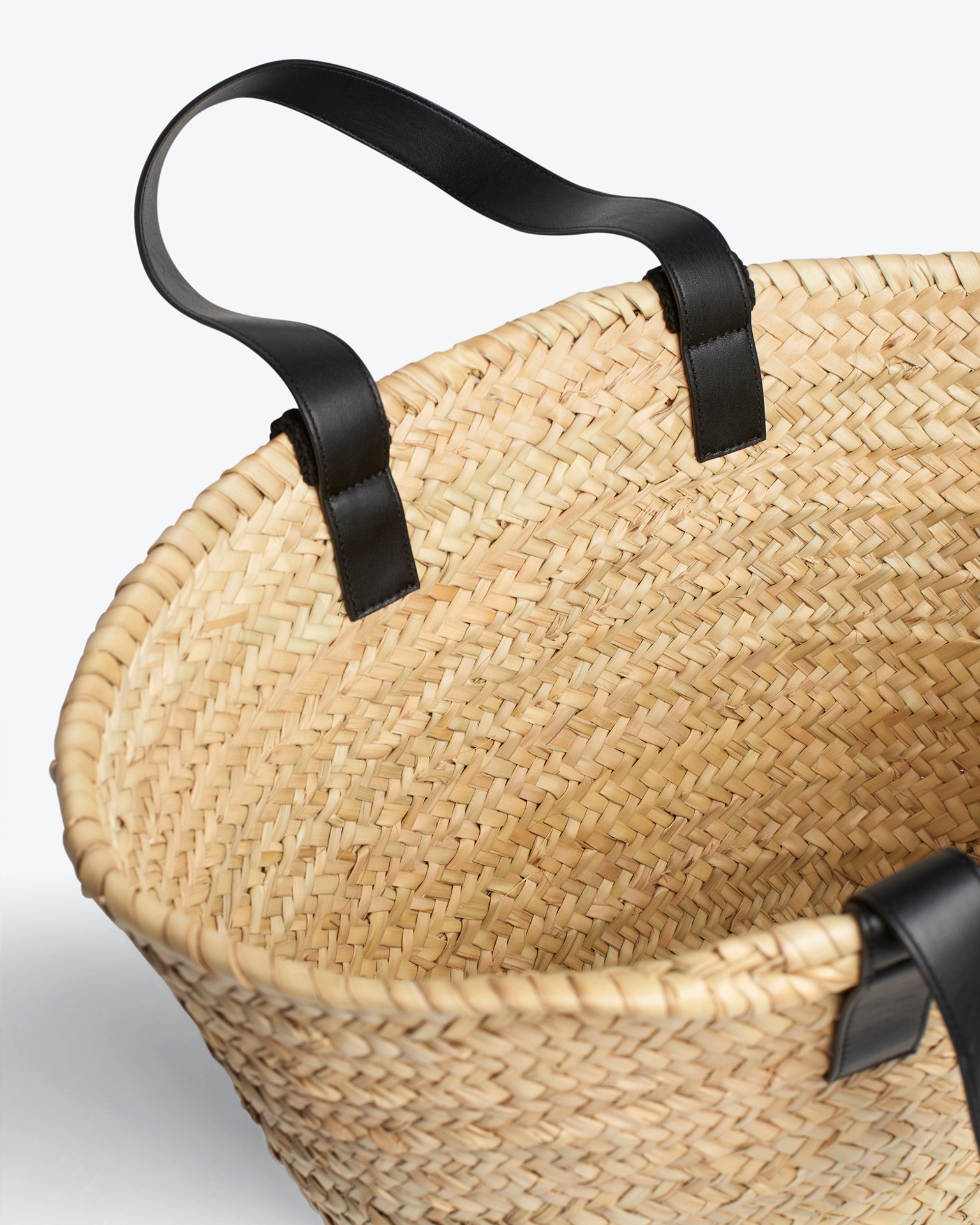 THE BEACH BAG - Raffia tote - Natural/black/black - 4