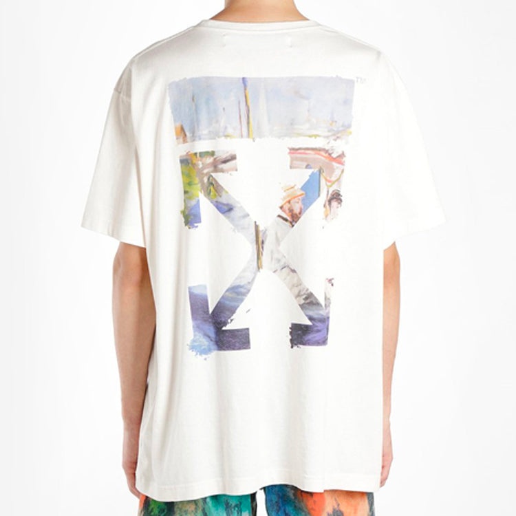 Off-White c/o virgil abloh men's colored arrows short sleeve oversize tee OMAA038R191850120288 - 4