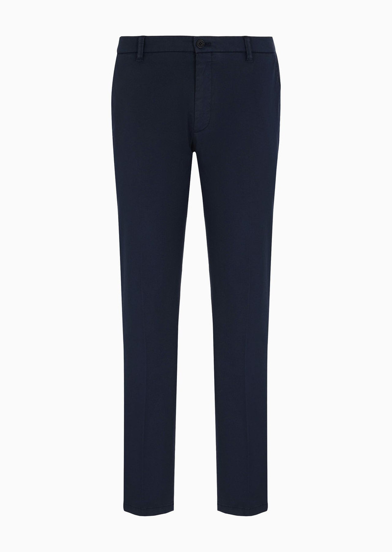 Trousers in stretch-cotton gabardine 1