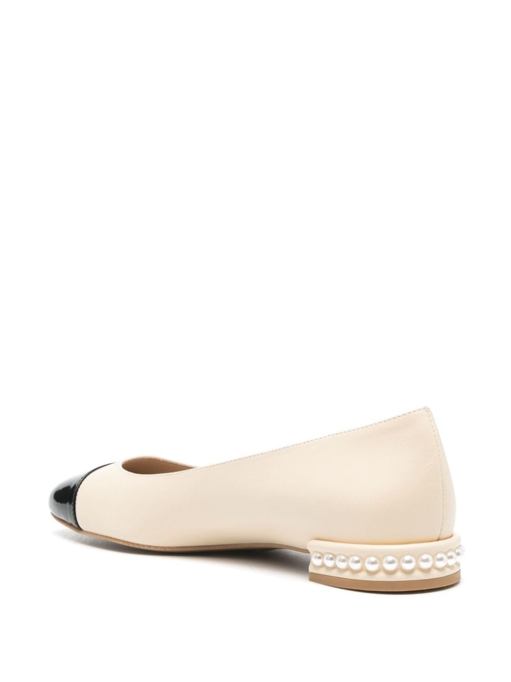 Pearl Flat leather ballerina shoes - 3
