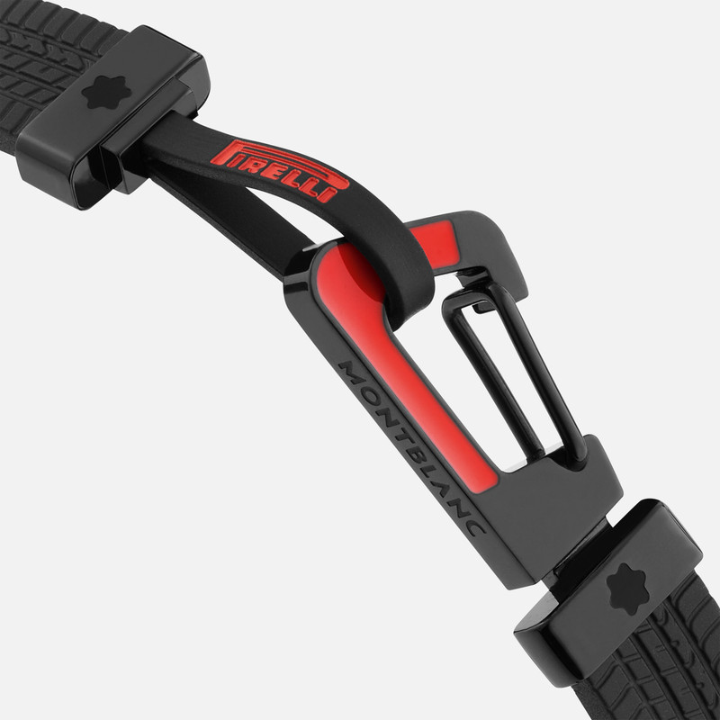 Montblanc Montblanc Meisterstück Great Masters Pirelli Bracelet in Rubber and Steel with Red Lacquer outlook