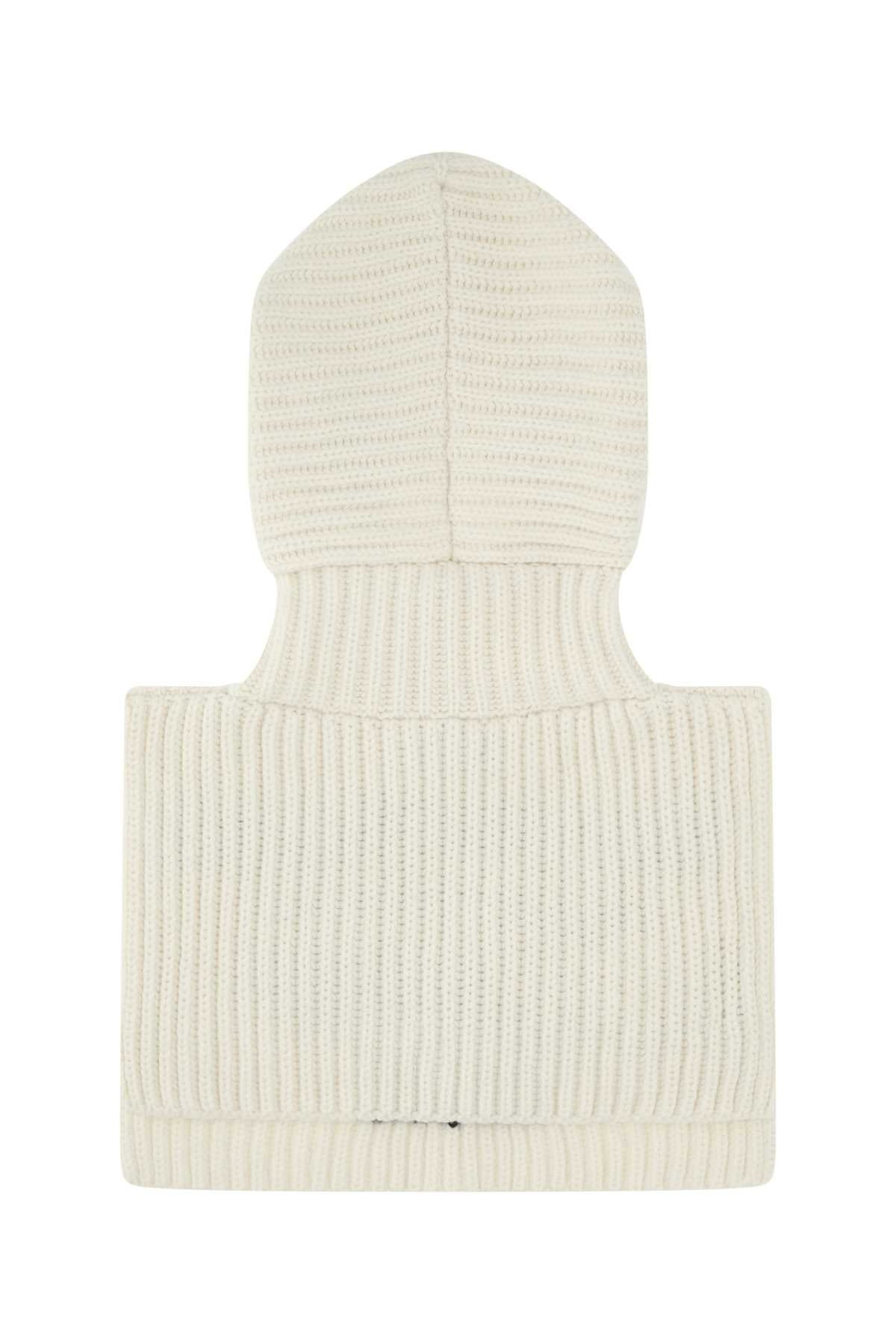 Prada Women Ivory Cashmere Balaclava - 2