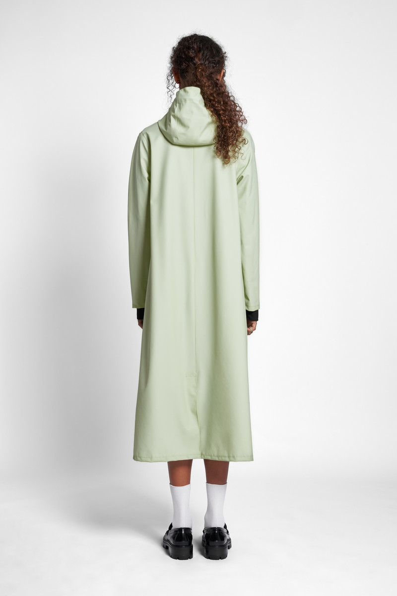 Mosebacke Long Zip Raincoat Seafoam Green 4