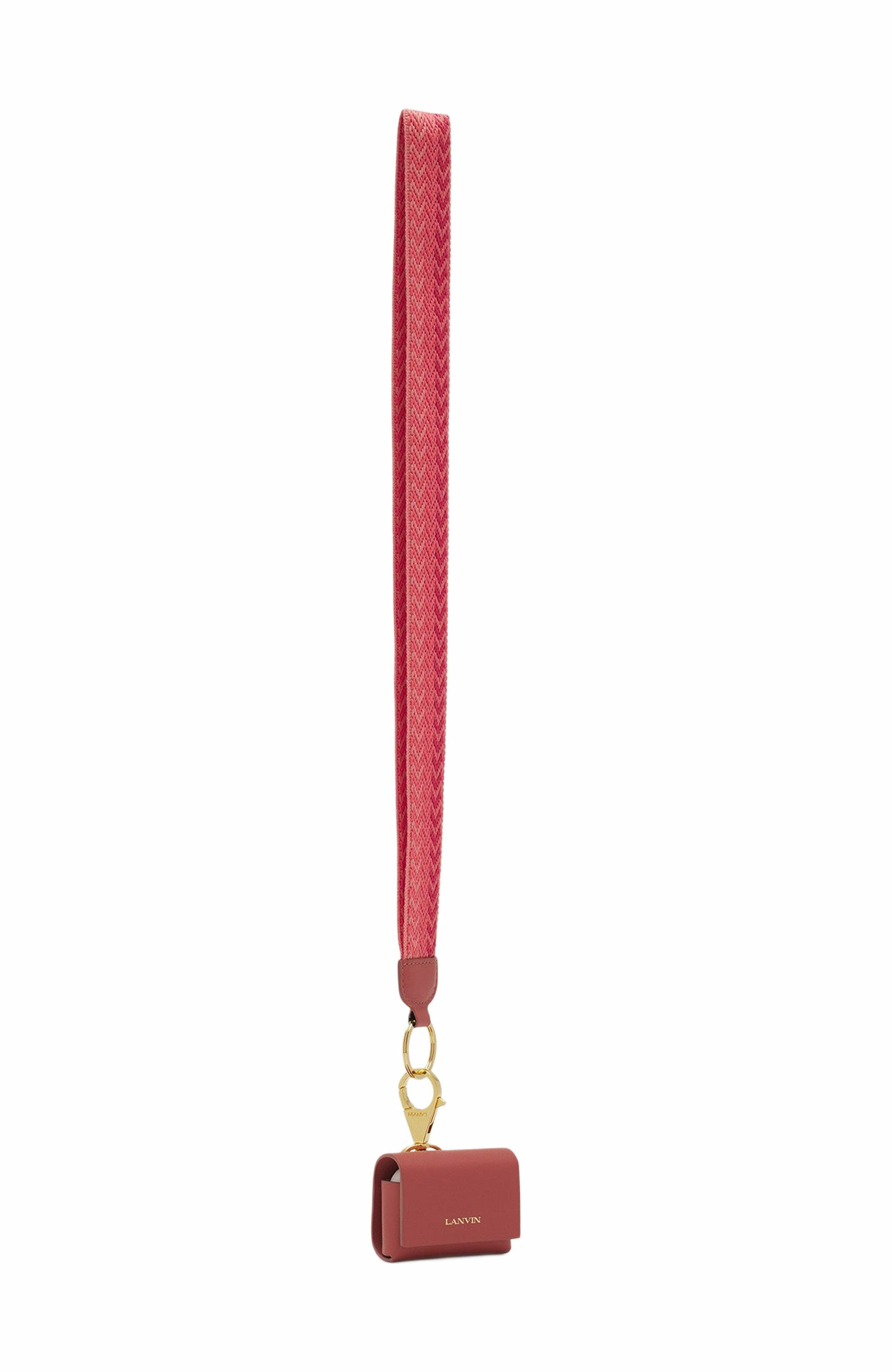 Lanvin Signature Leather Case For Airpods Pro in Litchi at Nordstrom - 2