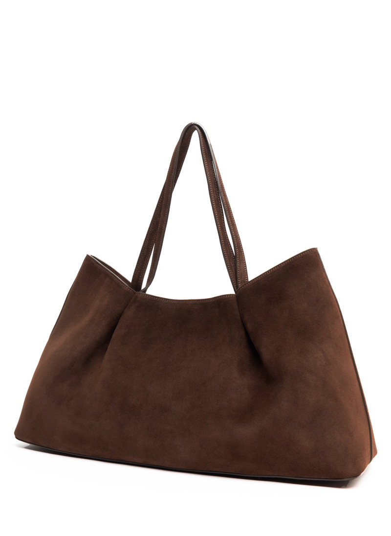 Elleme Dimple Tote Suede Brownie outlook