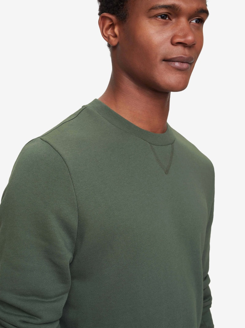 Men's Sweatshirt Quinn Cotton Modal Soft Green - 7