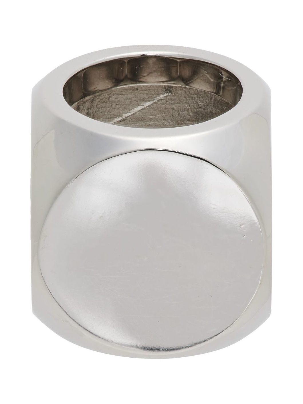 Silver & White Logo Dice Ring - 3