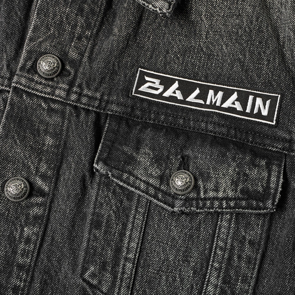 Balmain Signature Patch Denim Jacket - 3