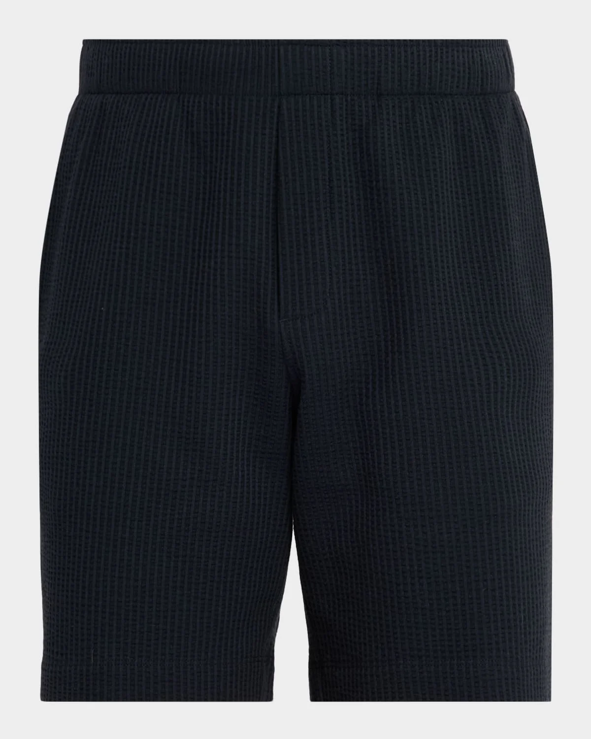Men's Seersucker Knit Stretch Cotton Pull-On Shorts - 1