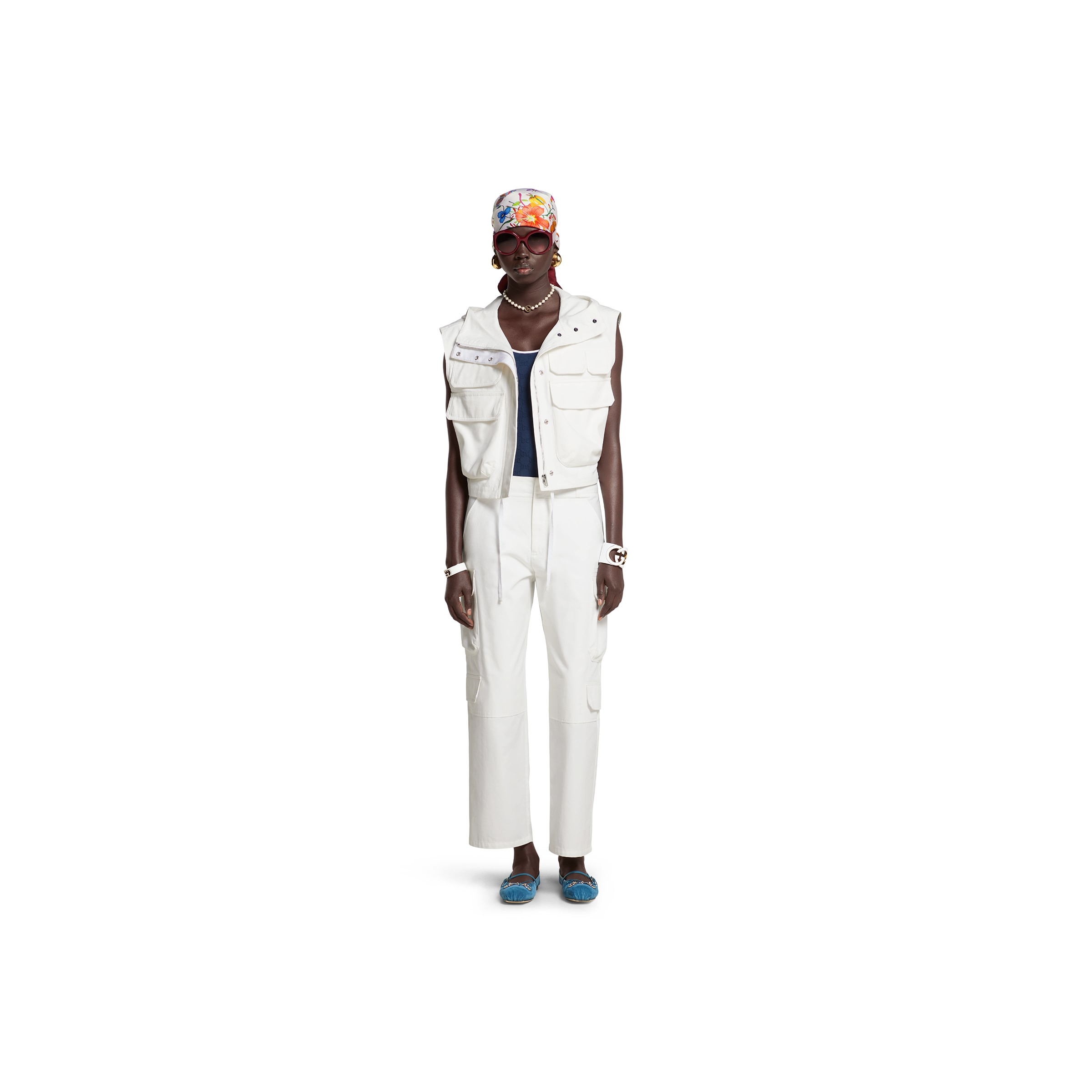 Light cotton canvas cargo pants - 2