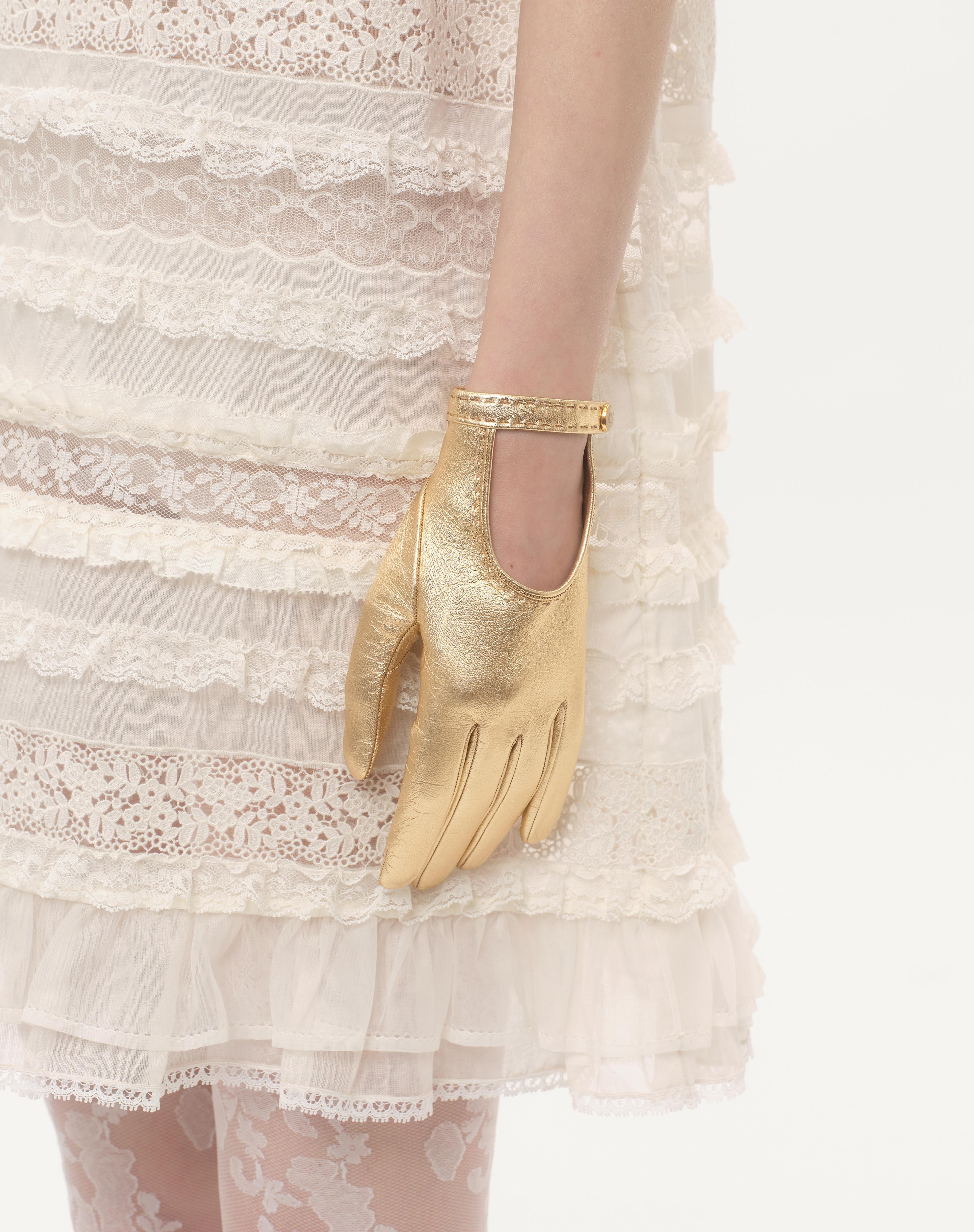 VLOGO SIGNATURE LAMINATED NAPPA GLOVES - 2